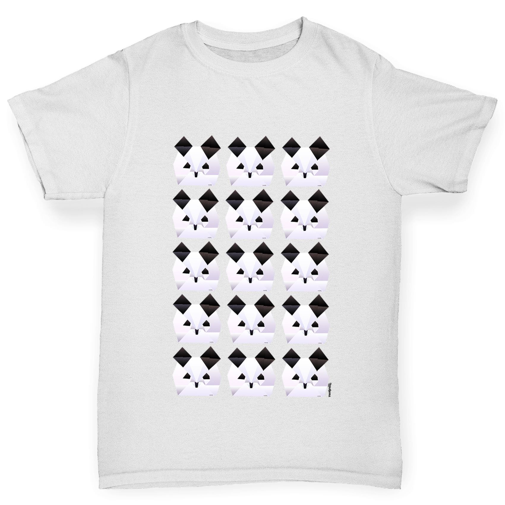Twisted ENVY Girl/'s Origami Panda Bebé Caras De Algodón Camiseta