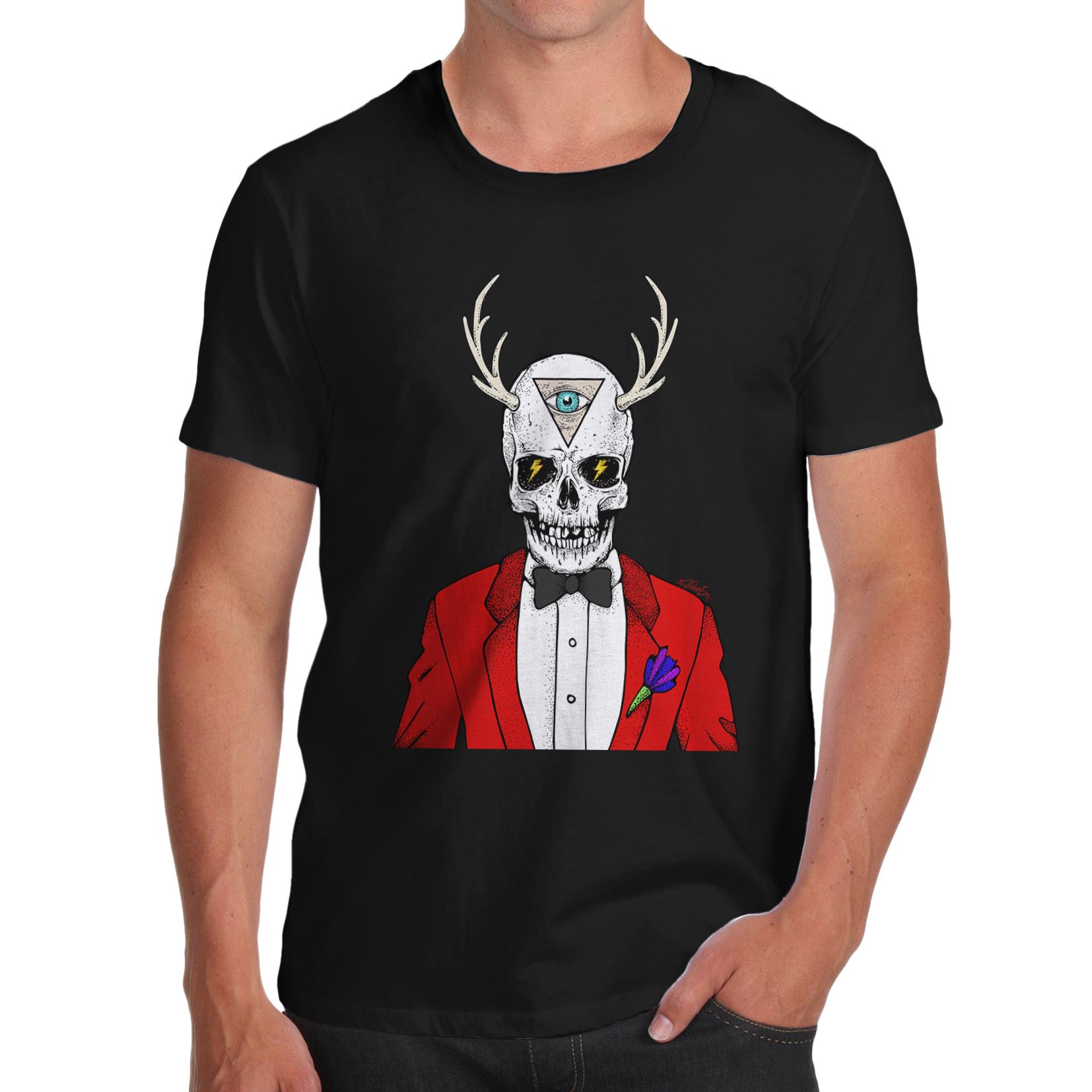 Twisted Envy 80's Skull Men's Funny T-Shirt Twisted Envy 80's Skull Men's Funny T-Shirt