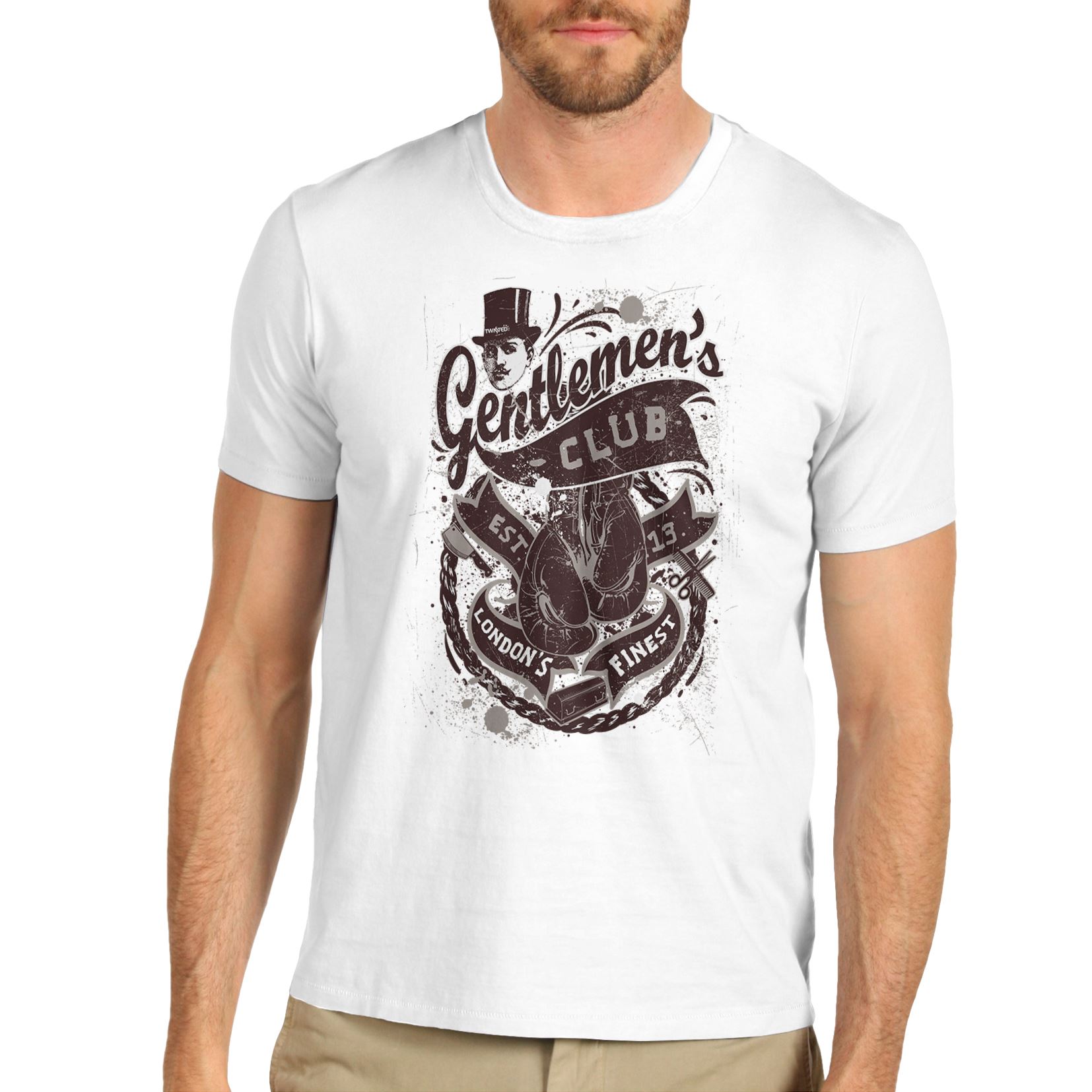 Men/'s Premium Cotton London Gentlemen/'s Club T-Shirt