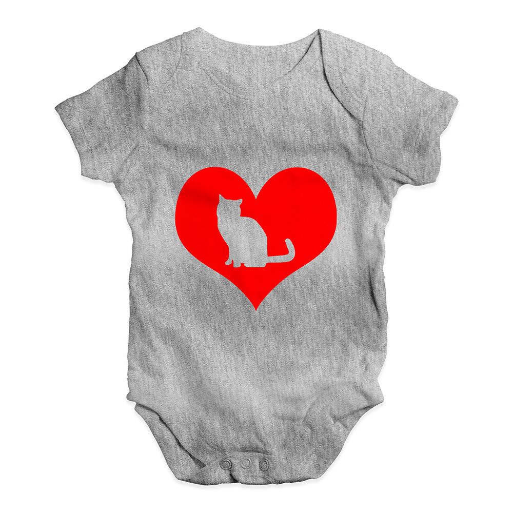 Twisted Envy Cat Heart Baby Unisex Funny Baby Grow Bodysuit