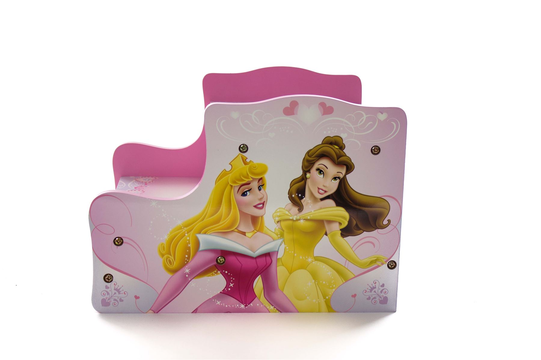 Disney Princess Childrens Girls Step Kids Wooden Storage Pink Solid