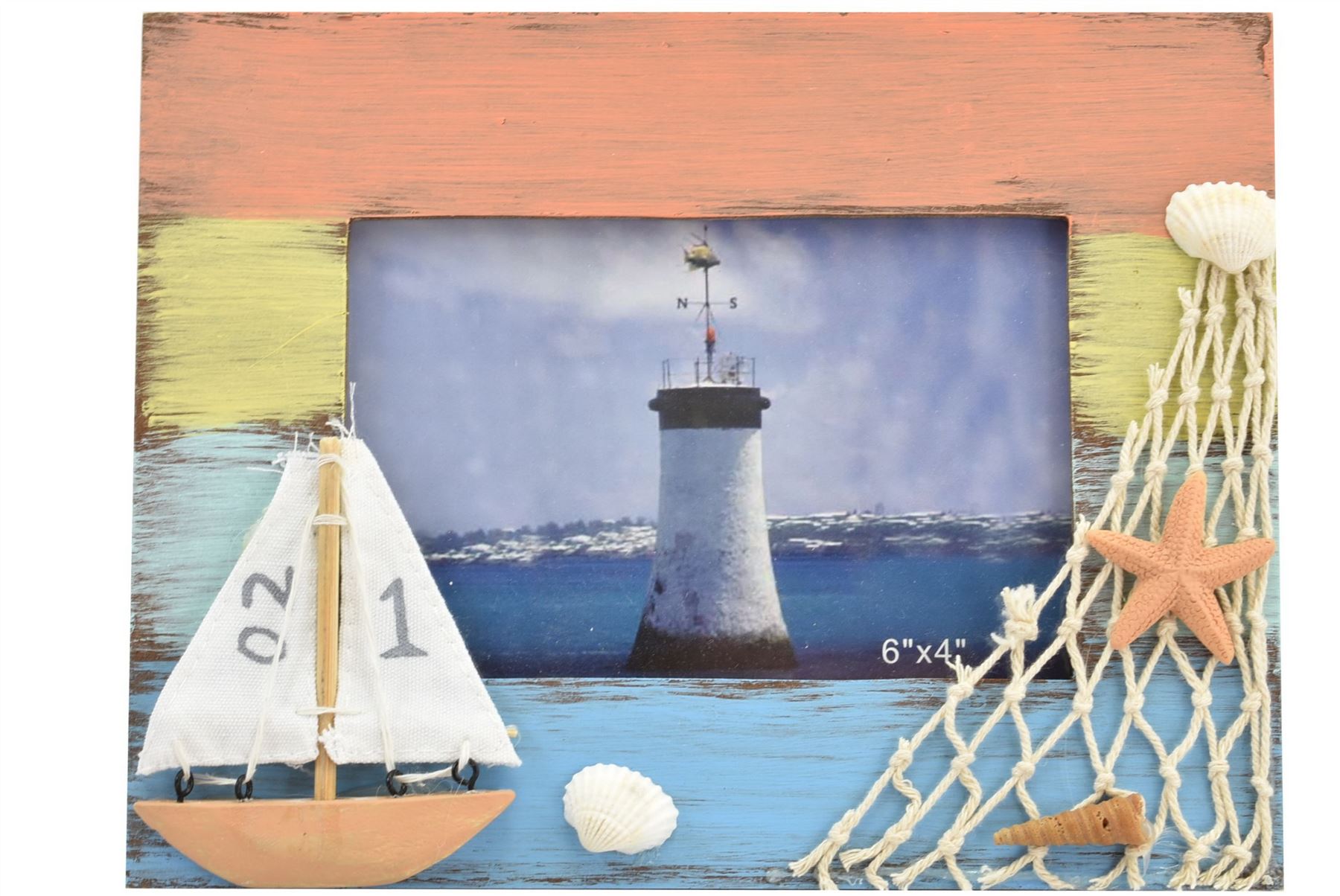 Seashell Picture Frame Gorgeous Sunset Nautical Photo Frame