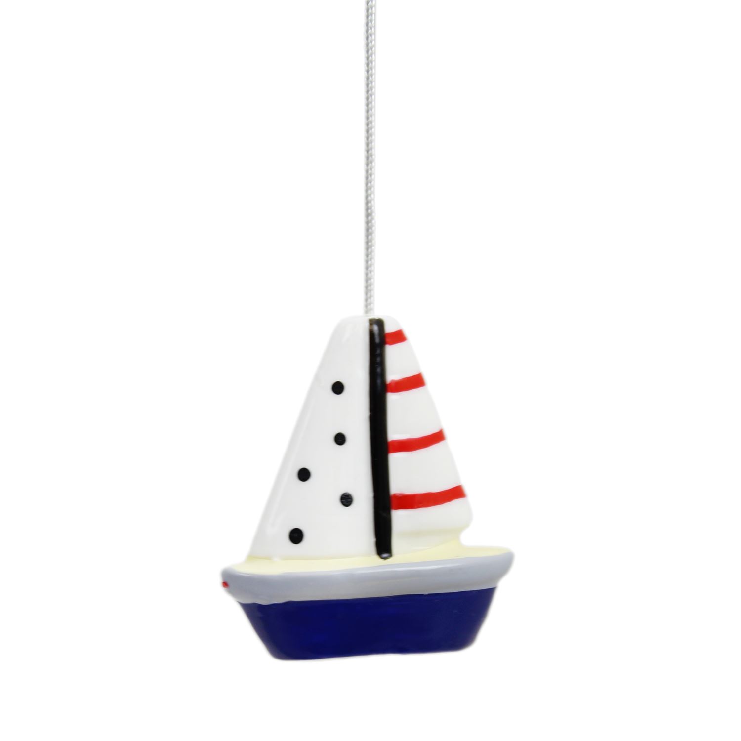 Glazed Ceramic Seaside Nautical Light Pull Bathroom Decoration Boat