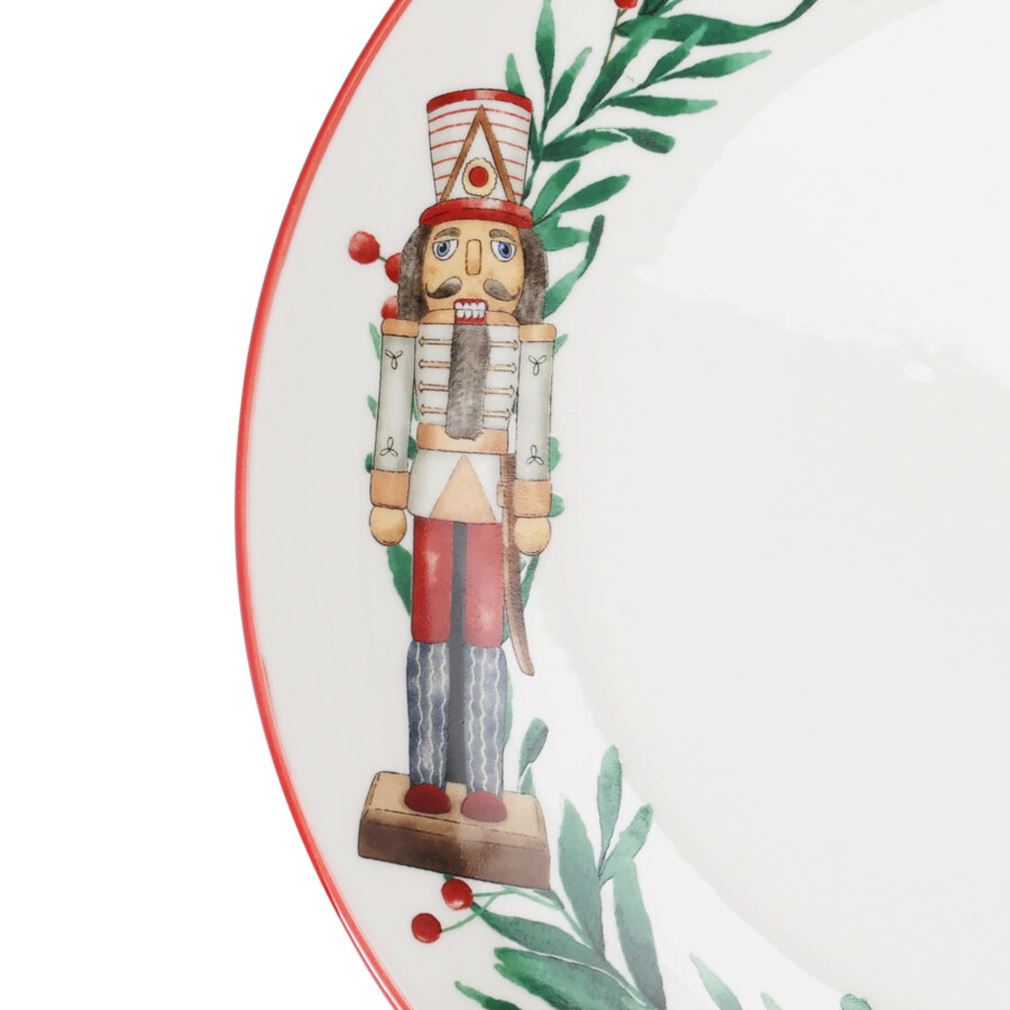 Pack of Nutcracker Christmas Plates | Festive Round Ceramic Plates - 27cm - Picture 6 of 15