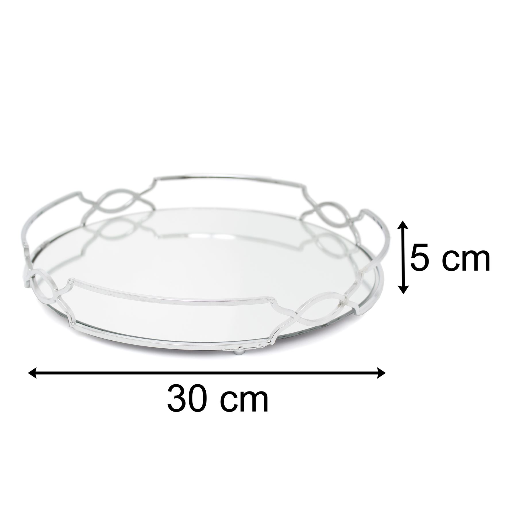 Decorative Mirrored Tray Tealight Candle Holder Plate Vanity Perfume