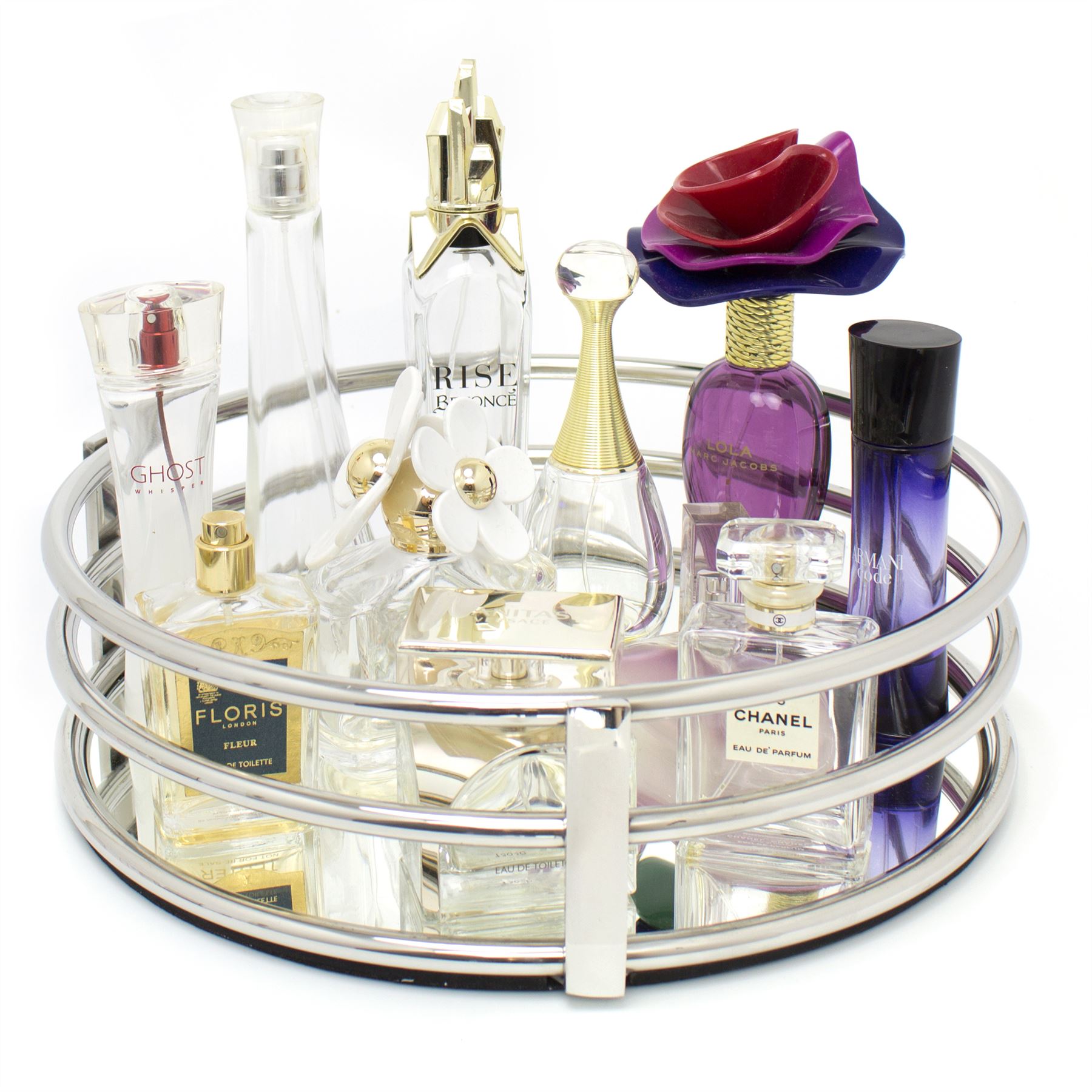 Decorative Mirrored Tray Tealight Candle Holder Plate Vanity Perfume