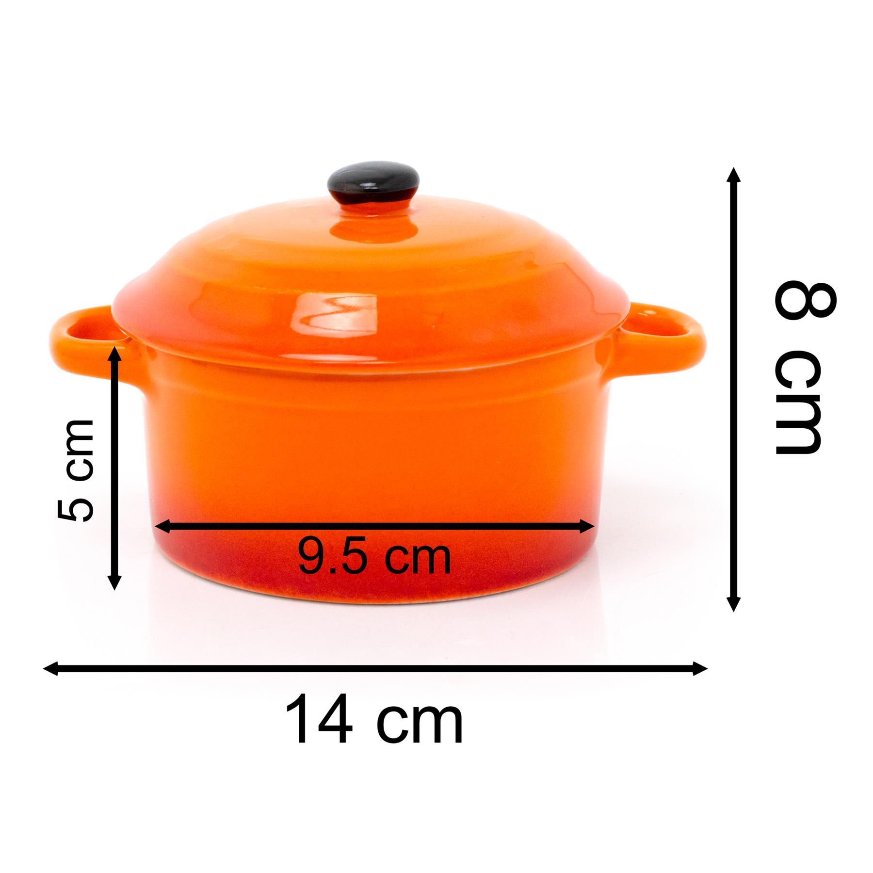Ovenproof Ceramic Porcelain Pan Mini Casserole Oven Dish Cocotte With Lid 10cm - Picture 5 of 15
