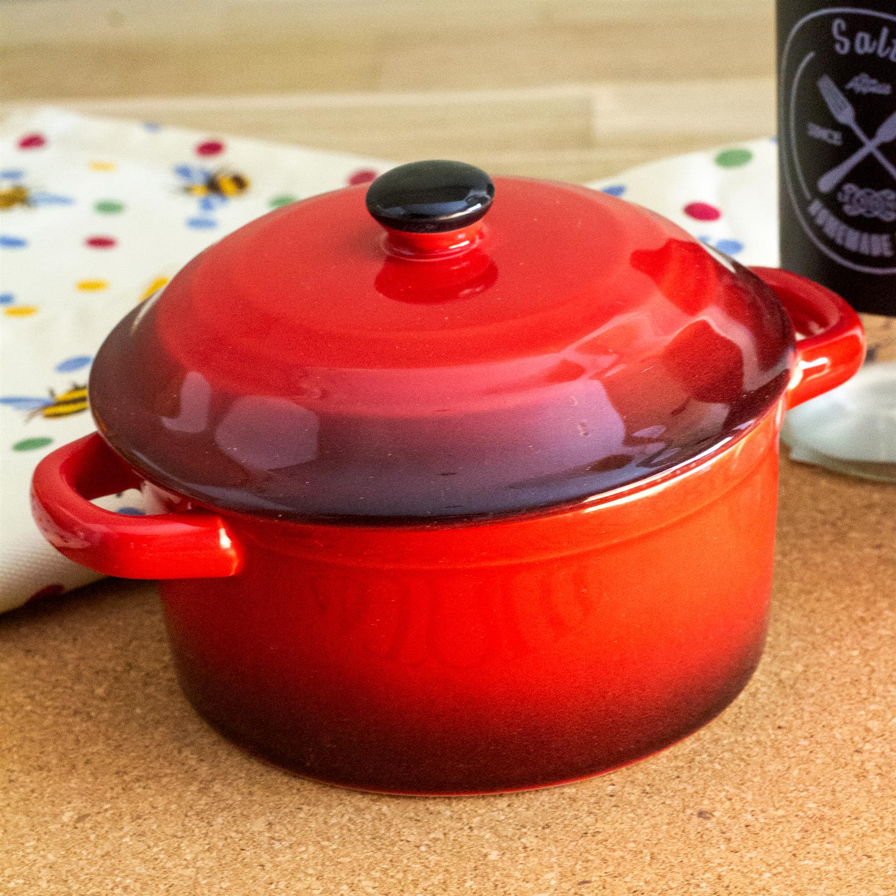 Ovenproof Ceramic Porcelain Pan Mini Casserole Oven Dish Cocotte With Lid 10cm - Picture 15 of 15