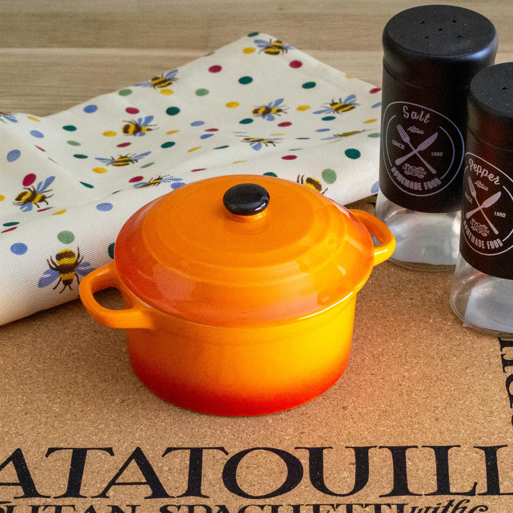 Ovenproof Ceramic Porcelain Pan Mini Casserole Oven Dish Cocotte With Lid 10cm - Picture 4 of 15