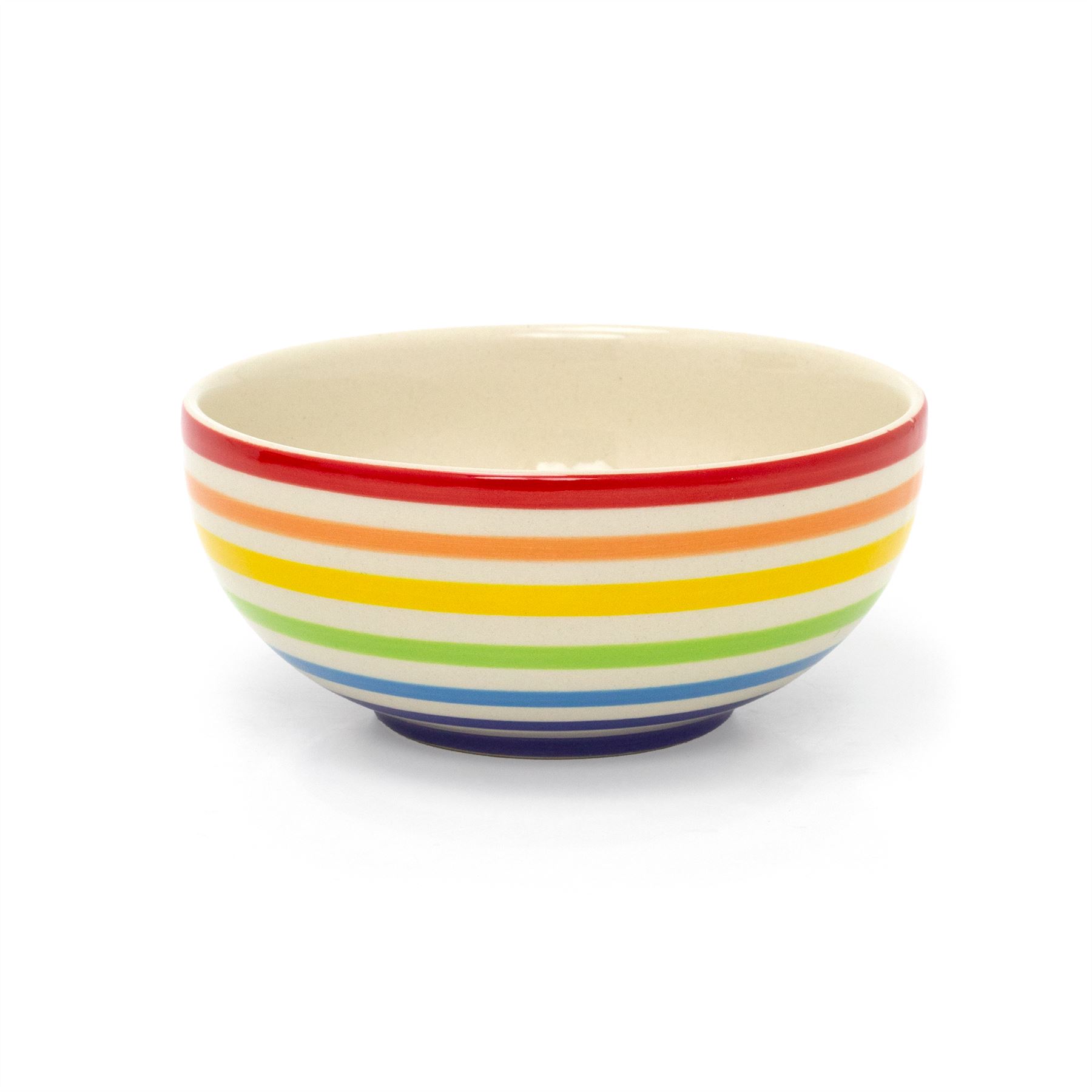 Hand-painted Rainbow Bowl | Round Ceramic Kitchen Cereal Bowl