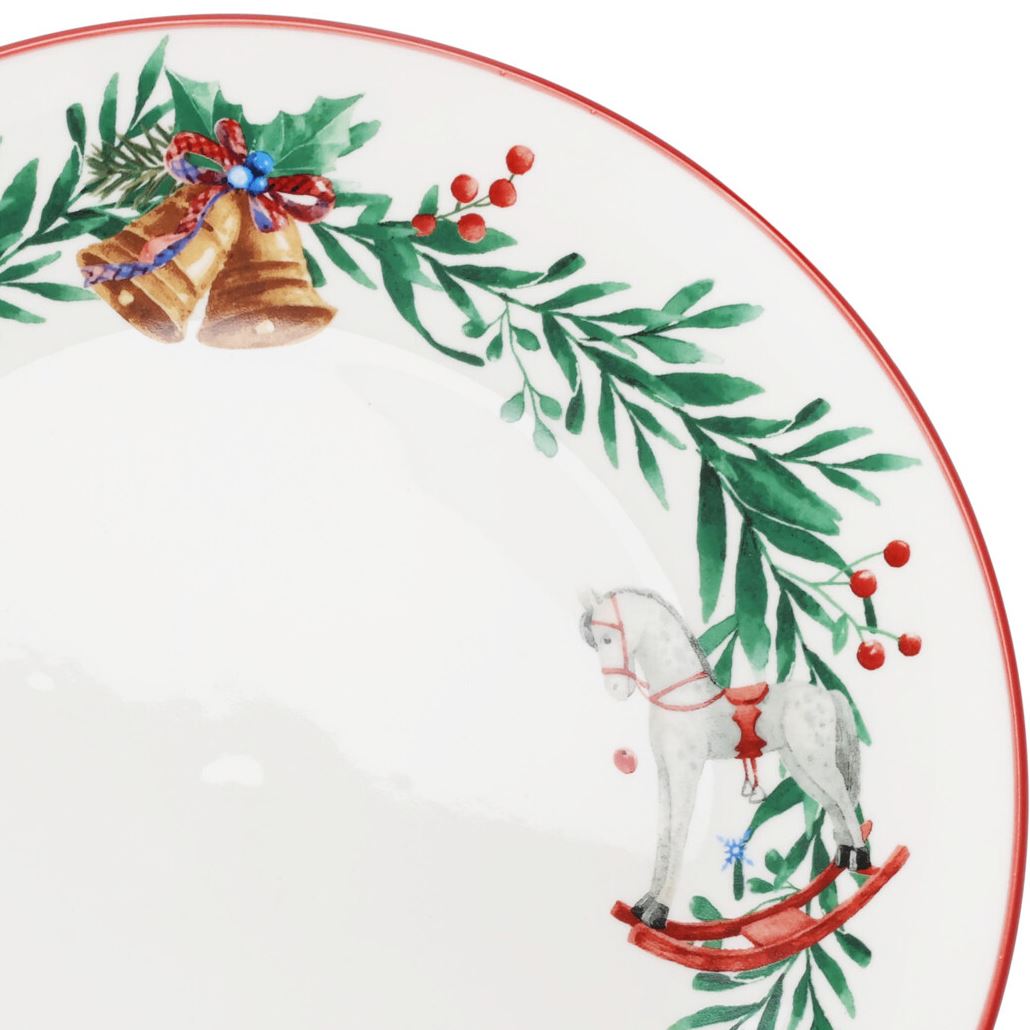 Pack of Nutcracker Christmas Plates | Festive Round Ceramic Plates - 27cm - Picture 14 of 15