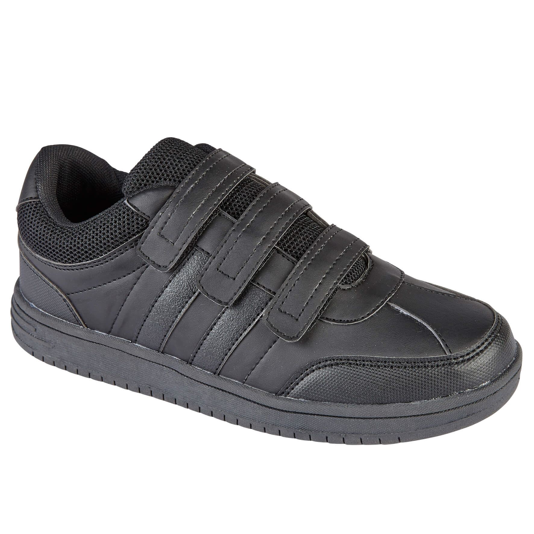 black sports shoes for school