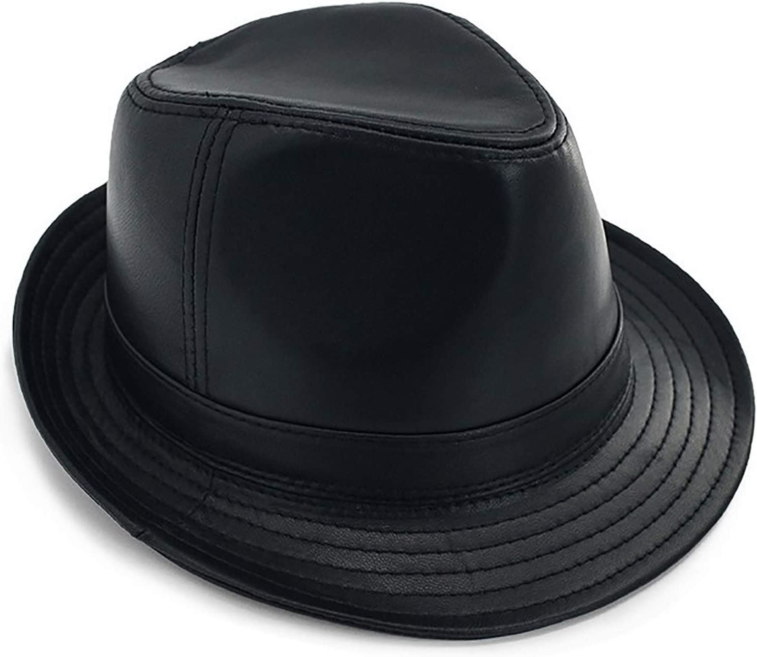 Cappelli Trilby da uomo UK unisex Union Jack bandiera UK nero brevettato cappello Trilby da uomo - Foto 6 di 7