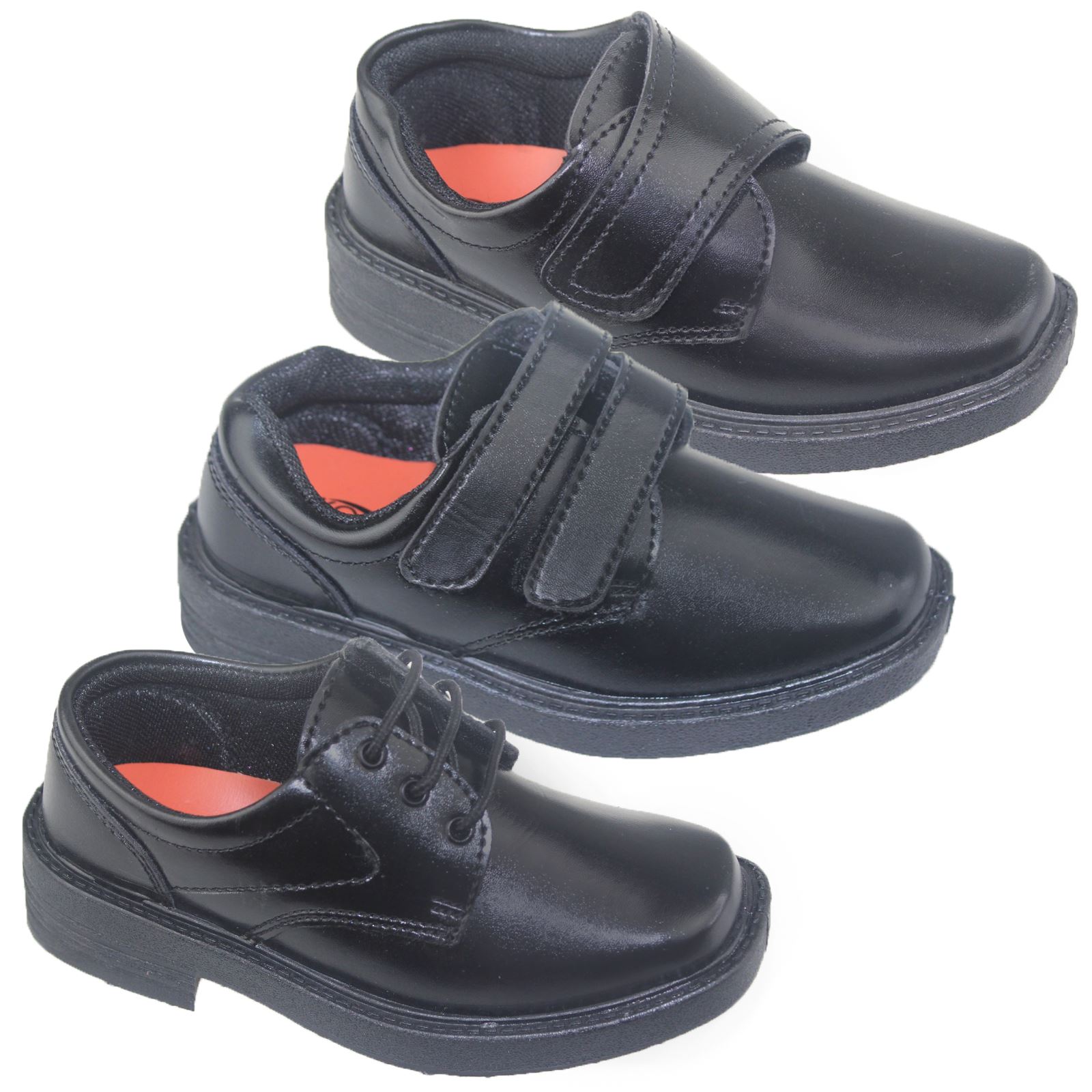 Boys School Shoes Black Pumps Kids Casual Trainers Sneakers Comfort