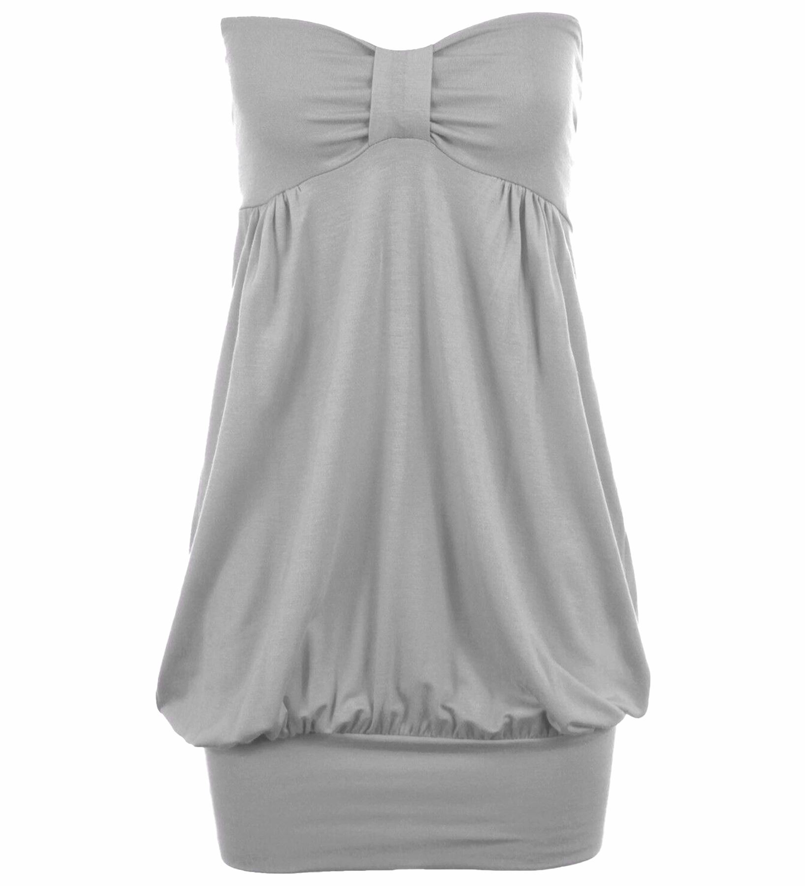 Top da donna fascia boobtube nodo anteriore top senza maniche top casual per donna UK - Foto 6 di 13