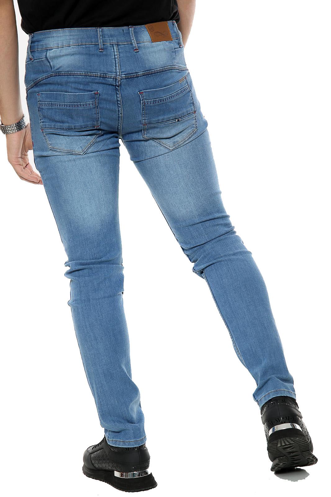 Herren schmale Passform Jeans Hose Hose Unterteil schmale Passform Jeans Herrenhose - Bild 11 von 13