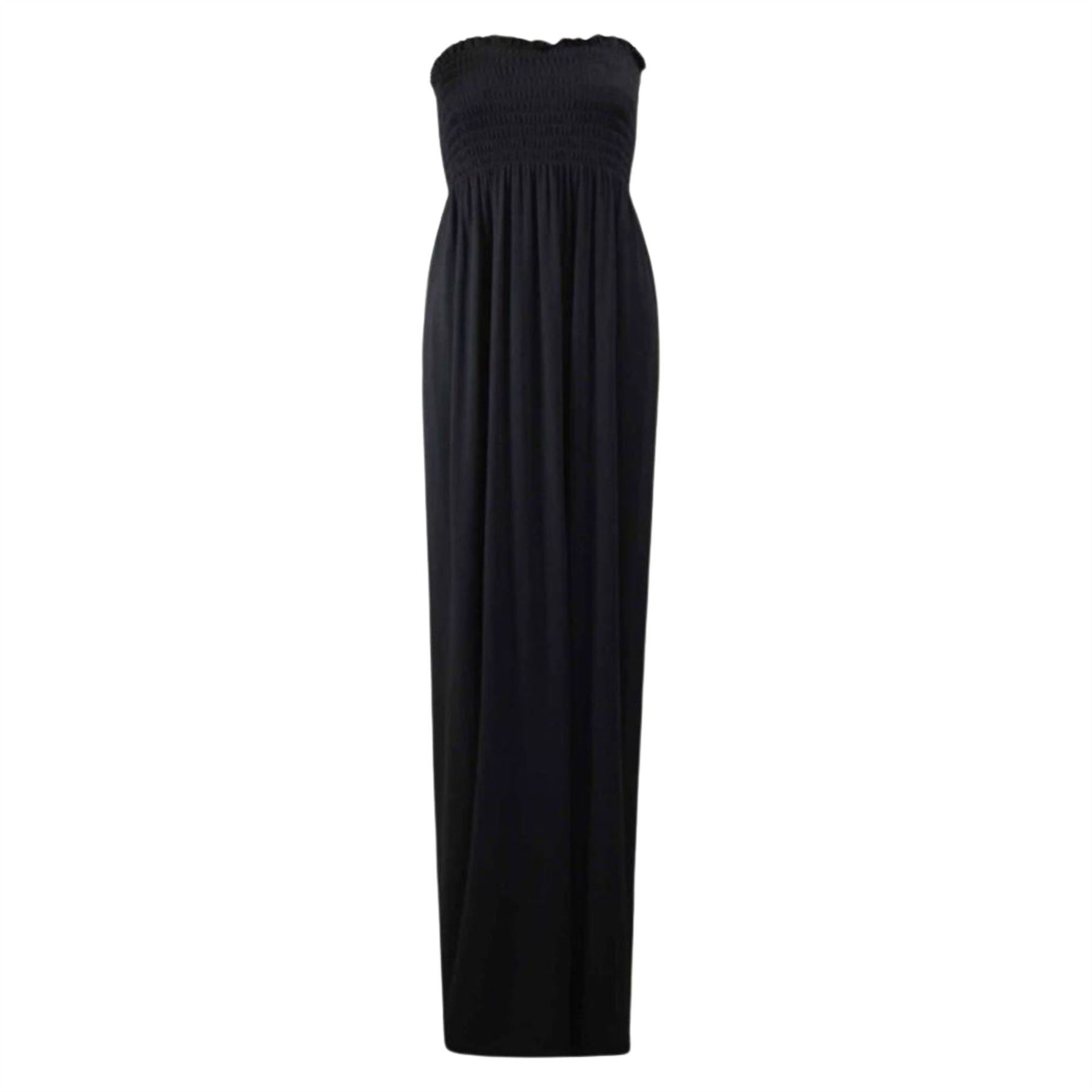 Women Summer Casual Bandeau Boobtube Dress Plus Size Sheering Maxi Dresses - Picture 10 of 39