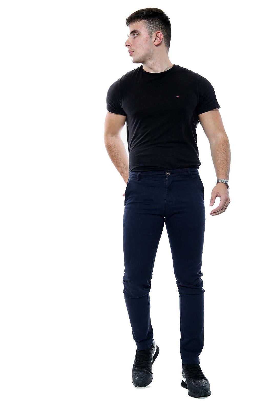 Mens Slim Fit Chino Trouser Pant Bottom Stretch Jeans - Picture 18 of 19