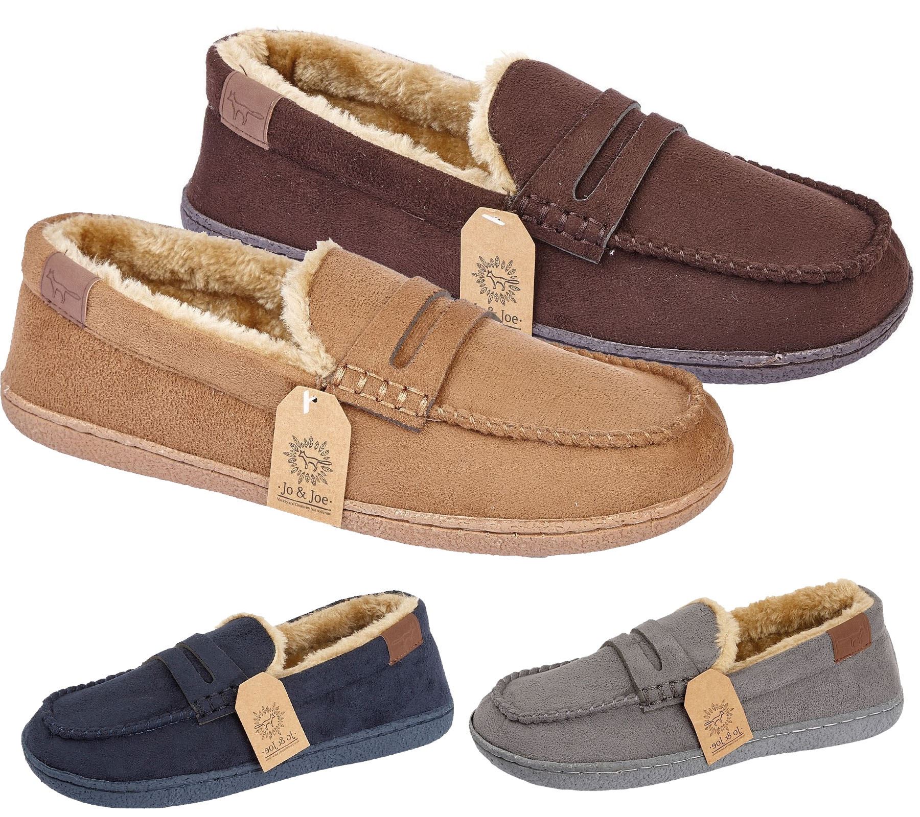 Mens Real Suede Leather Moccasin Slippers Loafers Casual Shoes