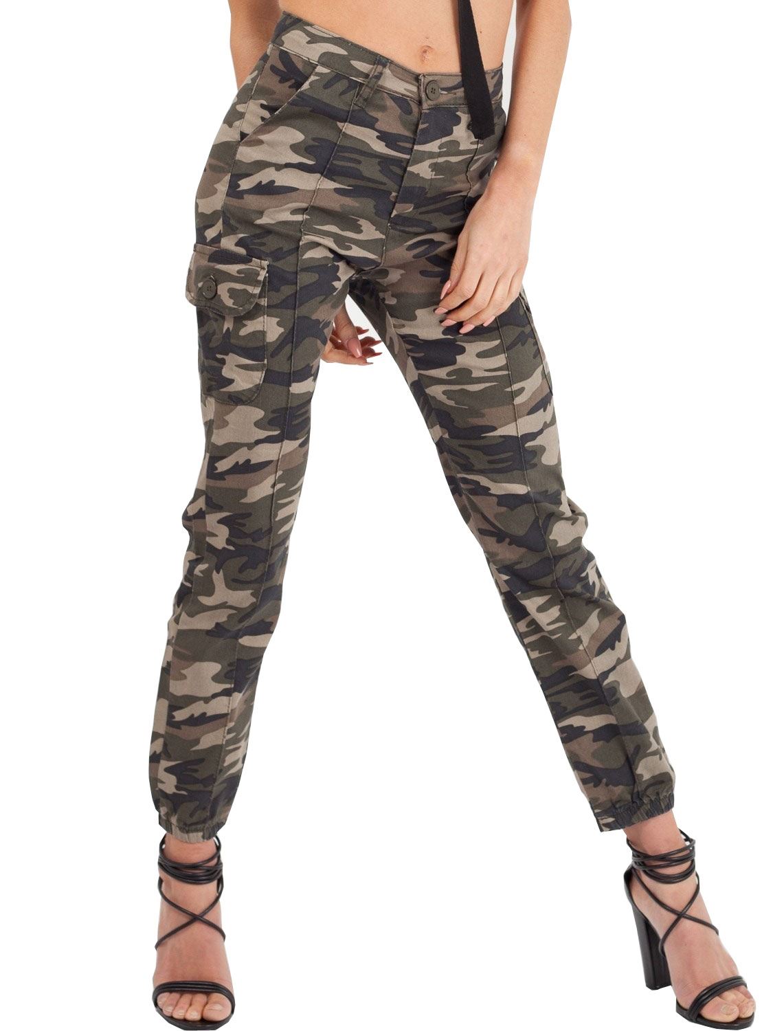 Womens Camouflage Trouser Jeans Camo 