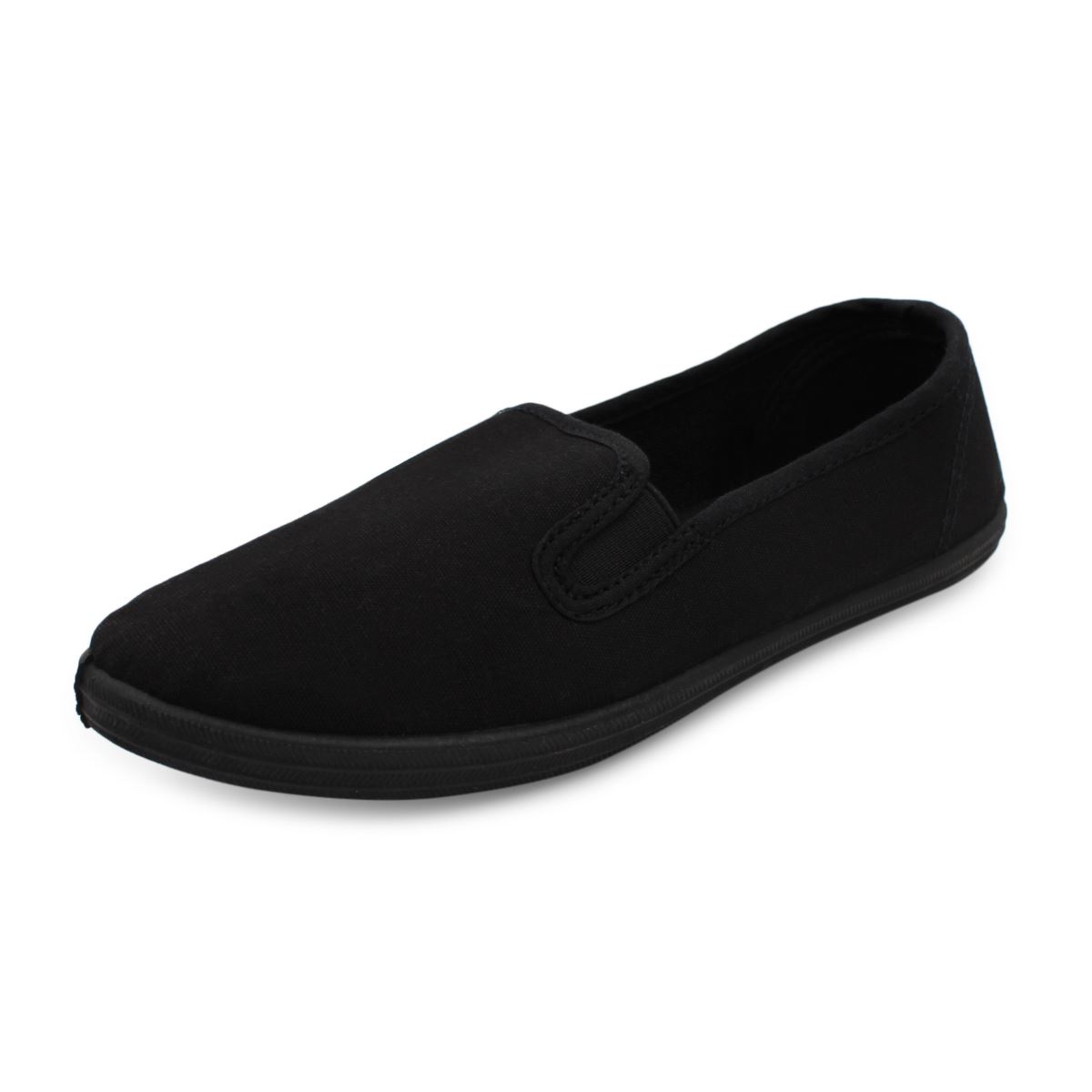 Black Shoes Unisex Adults Plimsolls Women's Pumps Sneakers  Mens Casual Loafers