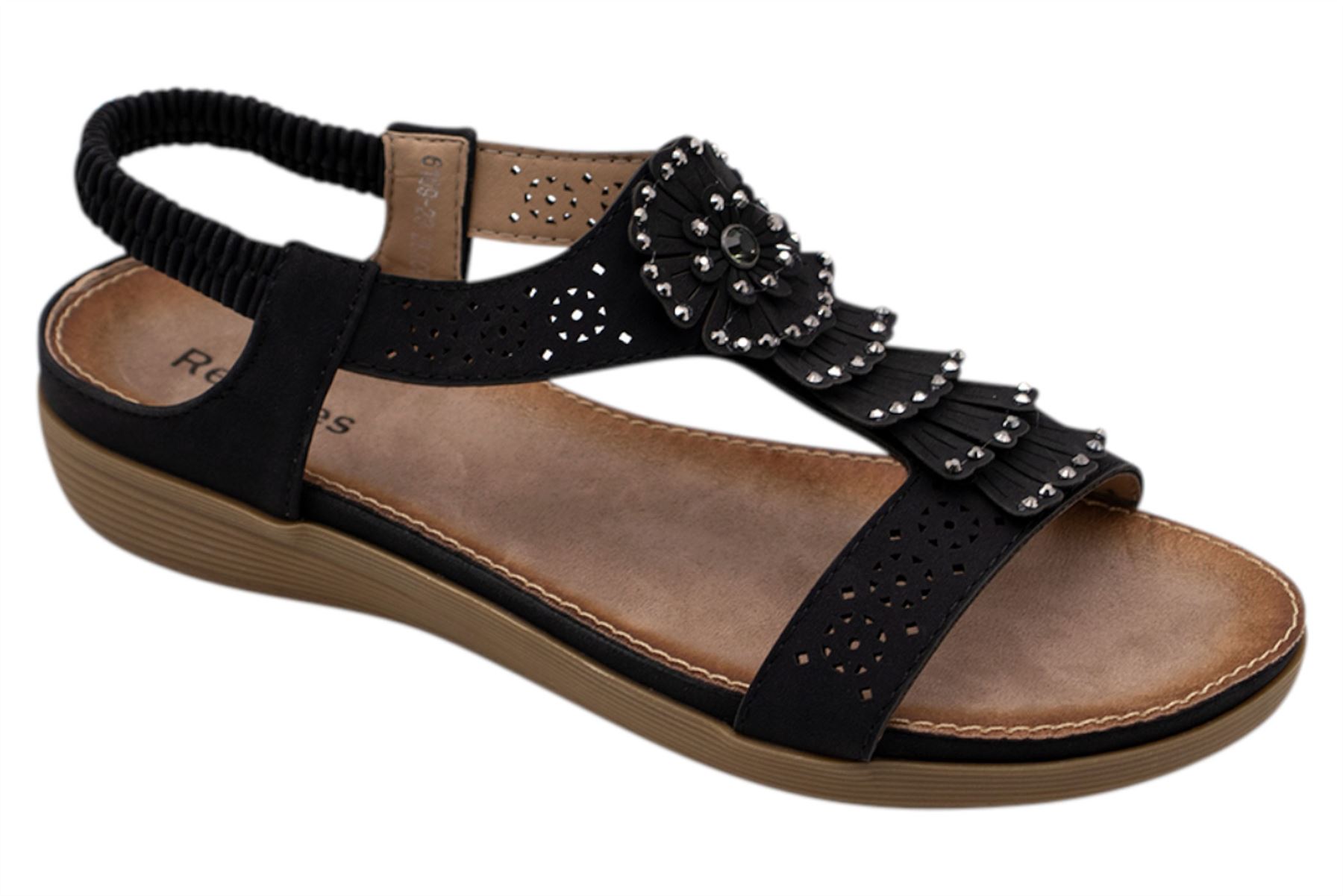 black jewelled sliders