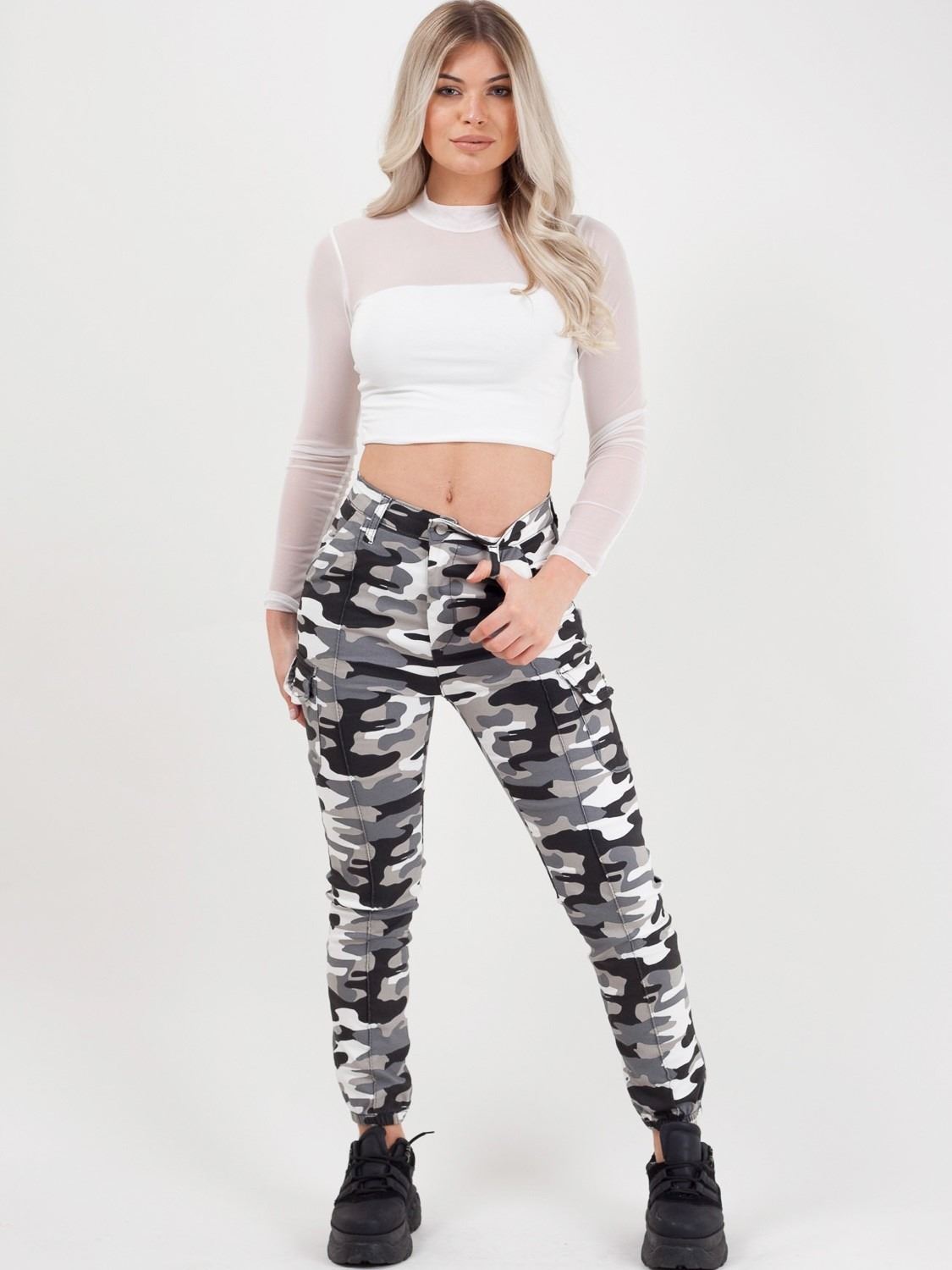 Womens Camouflage Trouser Jeans Camo 