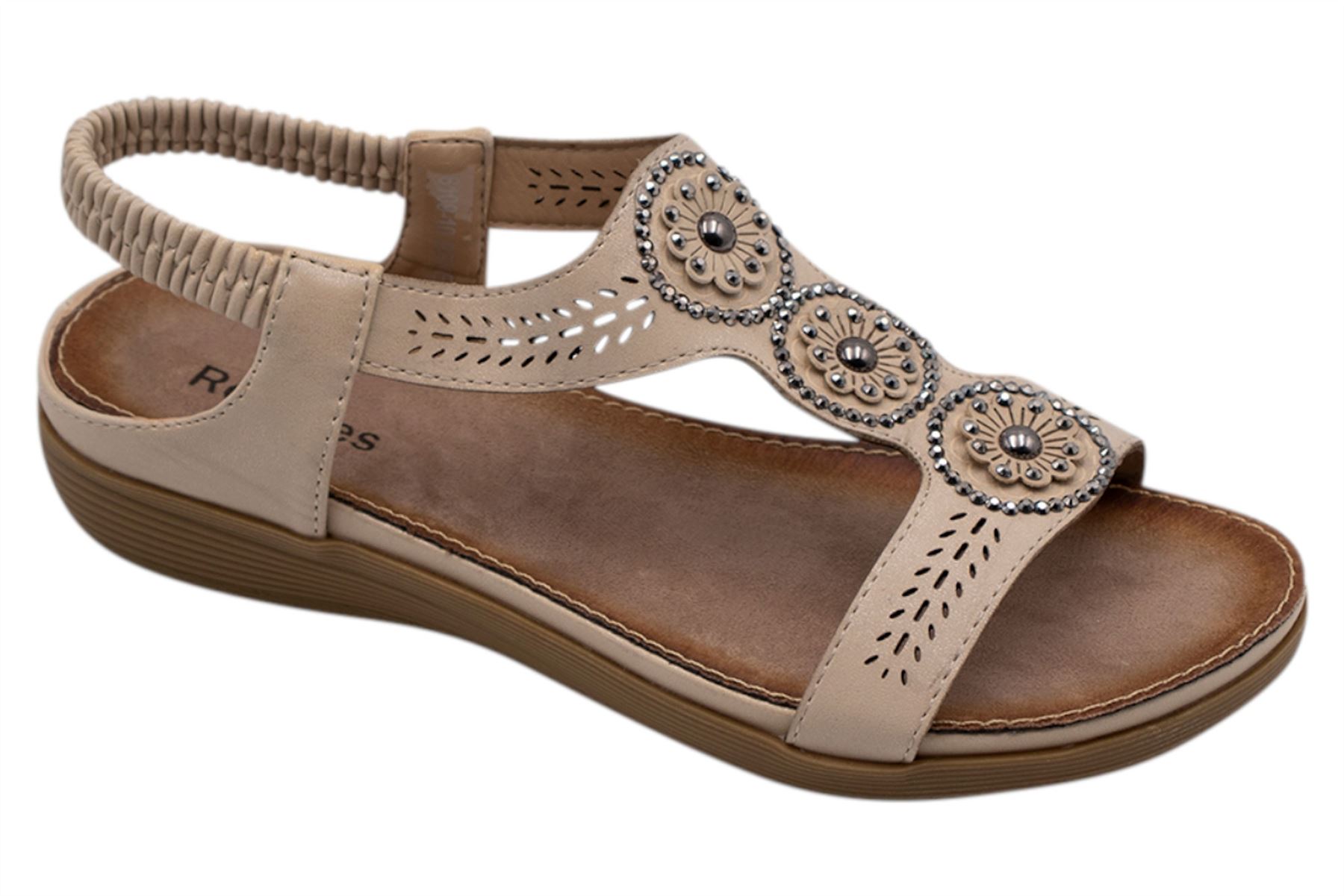 Womens Sandals Ladies Shiny Flat Flip Flop Beach Sliders Size