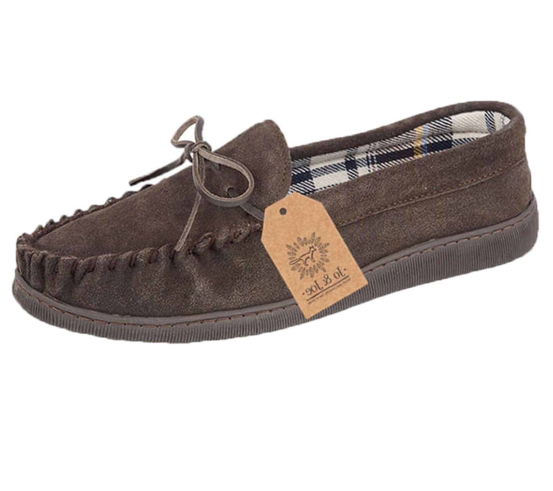 Mens Real Suede Leather Moccasin Slippers Loafers Casual Shoes