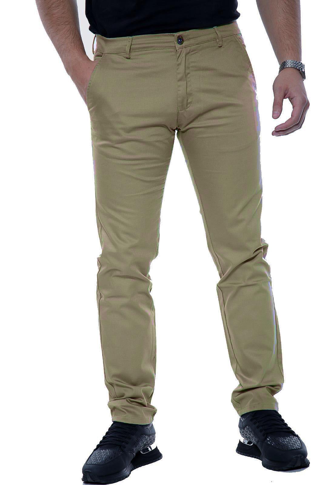Mens Slim Fit Chino Trouser Pant Bottom Stretch Jeans - Picture 2 of 19