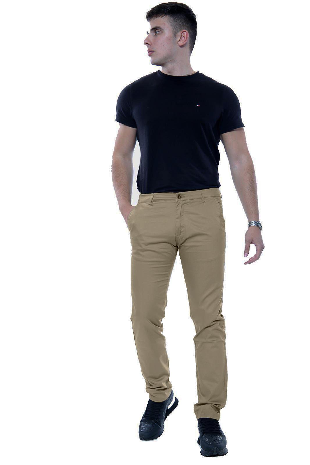 Mens Slim Fit Chino Trouser Pant Bottom Stretch Jeans - Picture 4 of 19