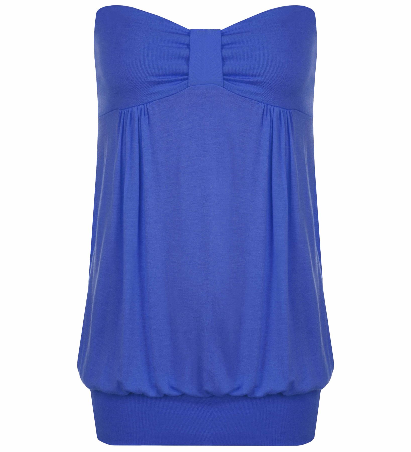 Top da donna fascia boobtube nodo anteriore top senza maniche top casual per donna UK - Foto 10 di 13