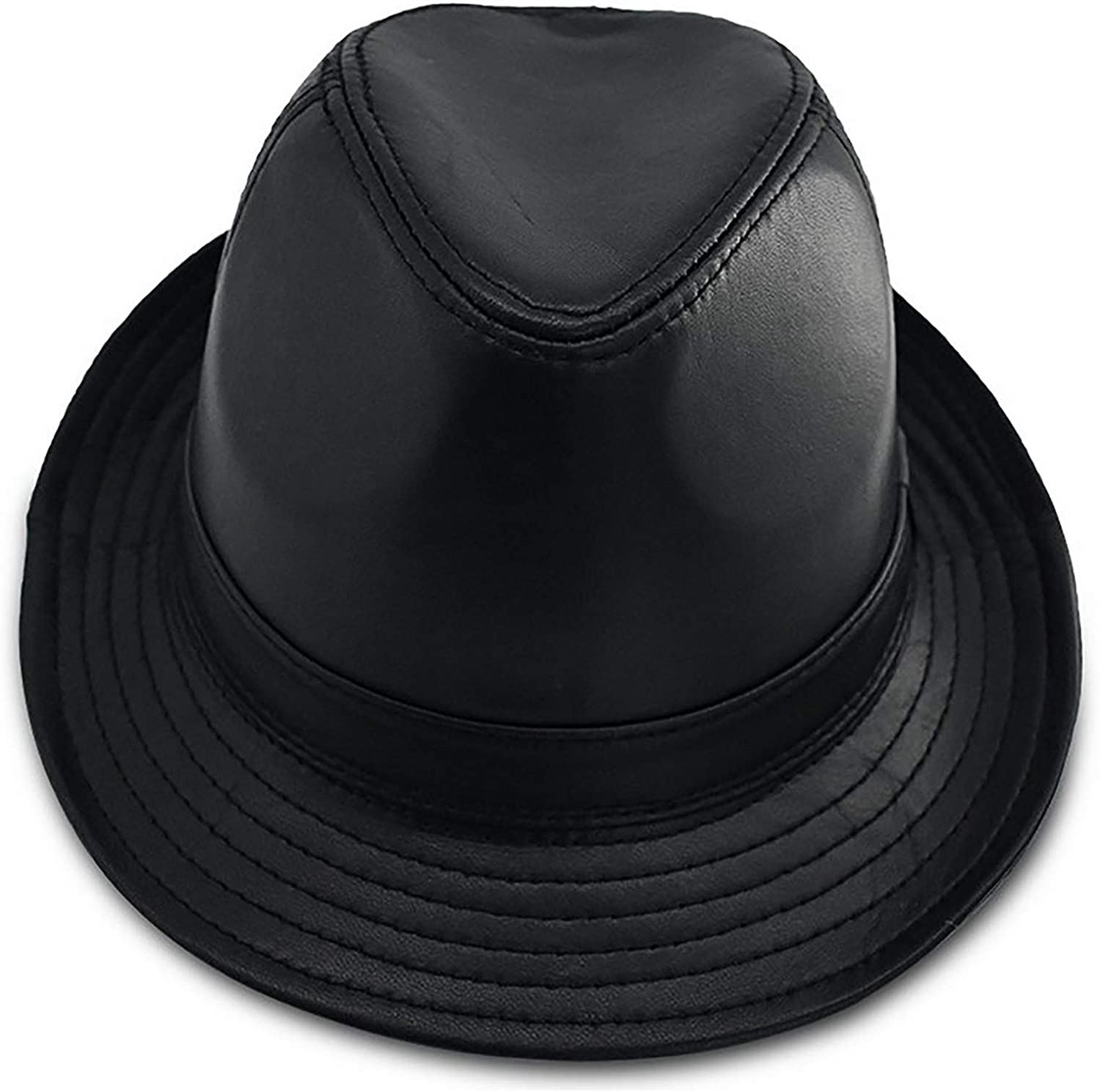 Cappelli Trilby da uomo UK unisex Union Jack bandiera UK nero brevettato cappello Trilby da uomo - Foto 7 di 7
