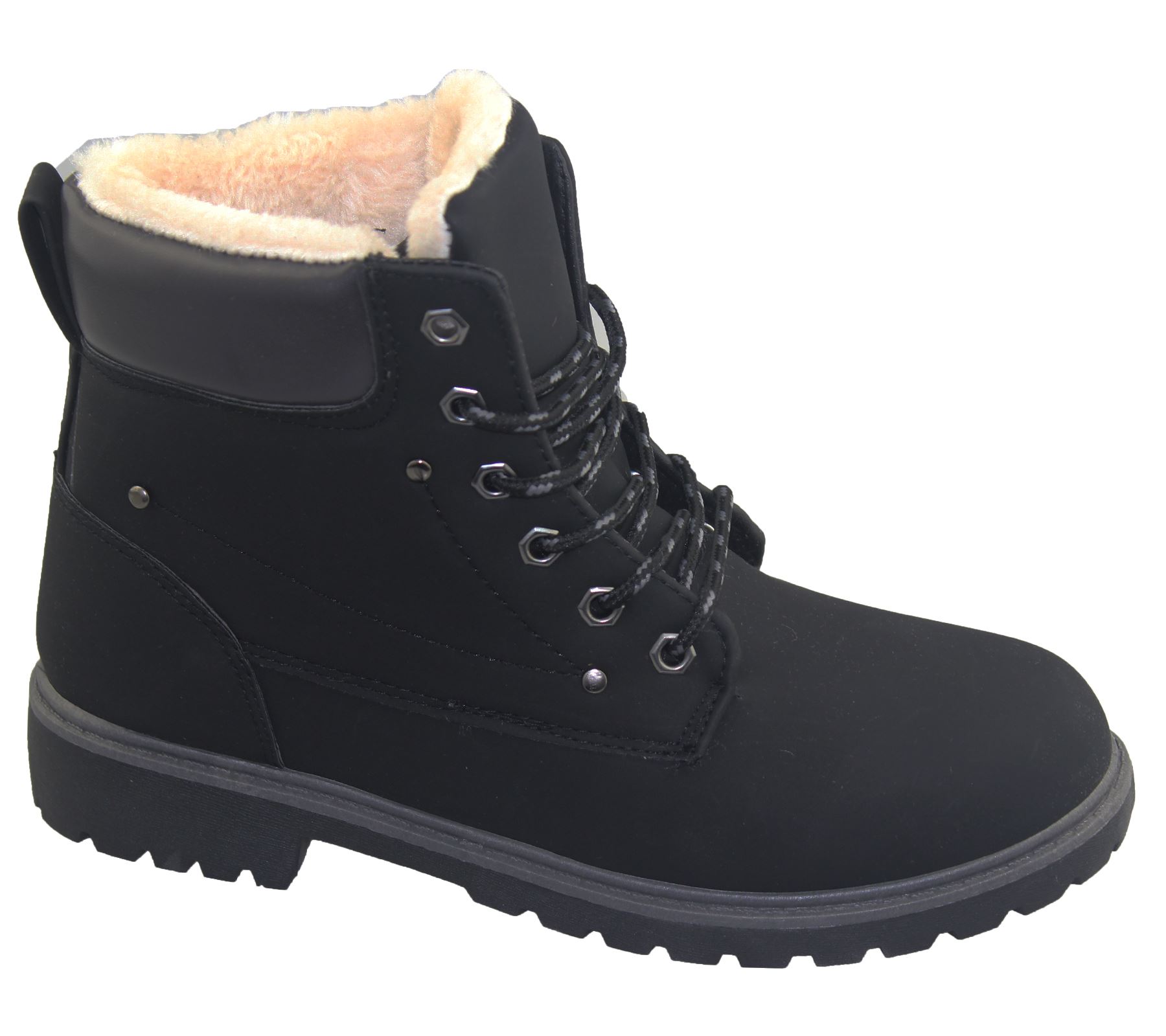 Womens Warm Ankle Boots Combat Hiking Work High Top Desert