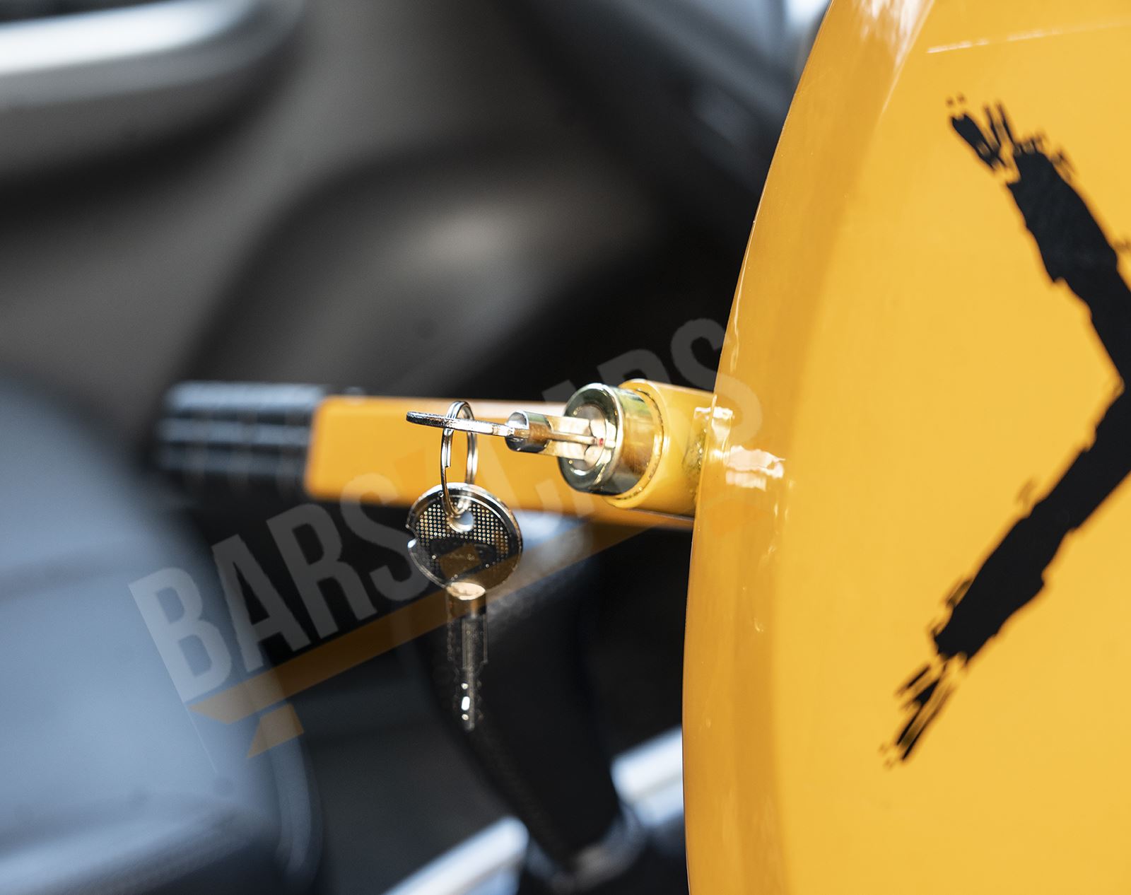 Full Face Steering Wheel Lock Clamp Security for Fiat 500