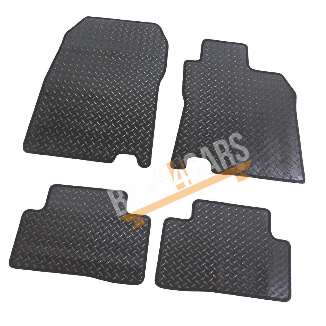 Blue Trim TailoBlue Rubber Car Mats Fits Nissan Qashqai 14 Set of 4