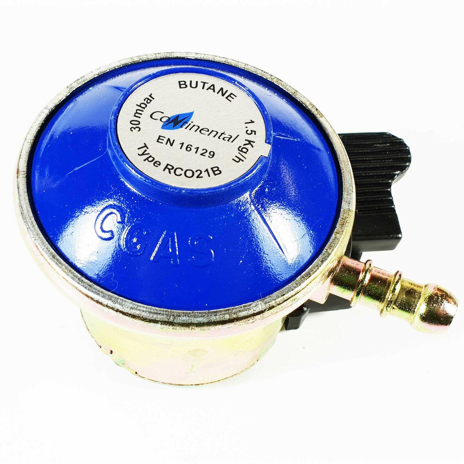 Complete BBQ Cooker Kit Butane 21mm Clip On Regulator Gas Hose Clips