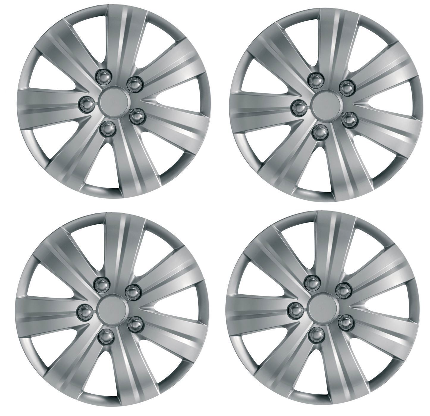 4x SILVER 15/" pollici DEEP DISH Van rifiniture ruota Hub Caps Per Citroen Relay