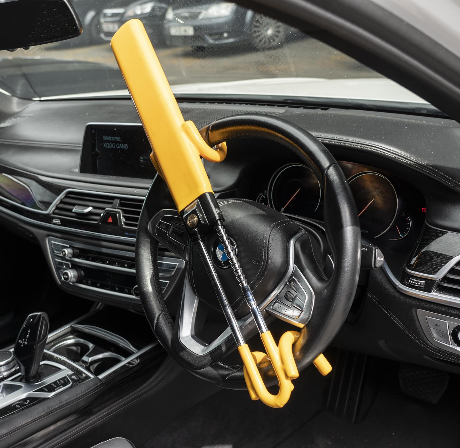 Heavy Duty Steering Wheel Lock High Security Anti Theft Twin Bar Hook