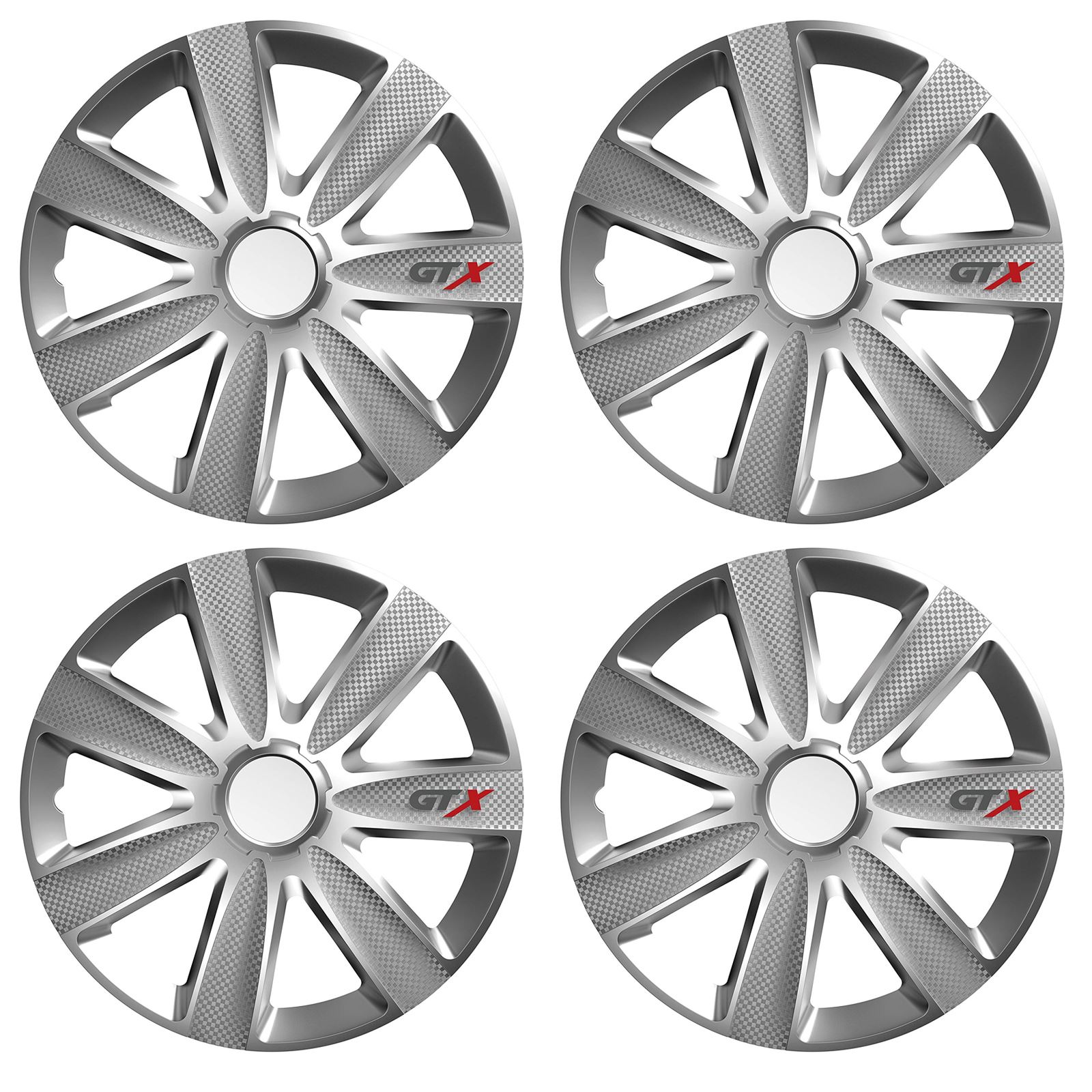 UKB4C 4x Wheel Trims Hub Caps 15 Covers fits Renault Espace Laguna Scenic Modus in Silver