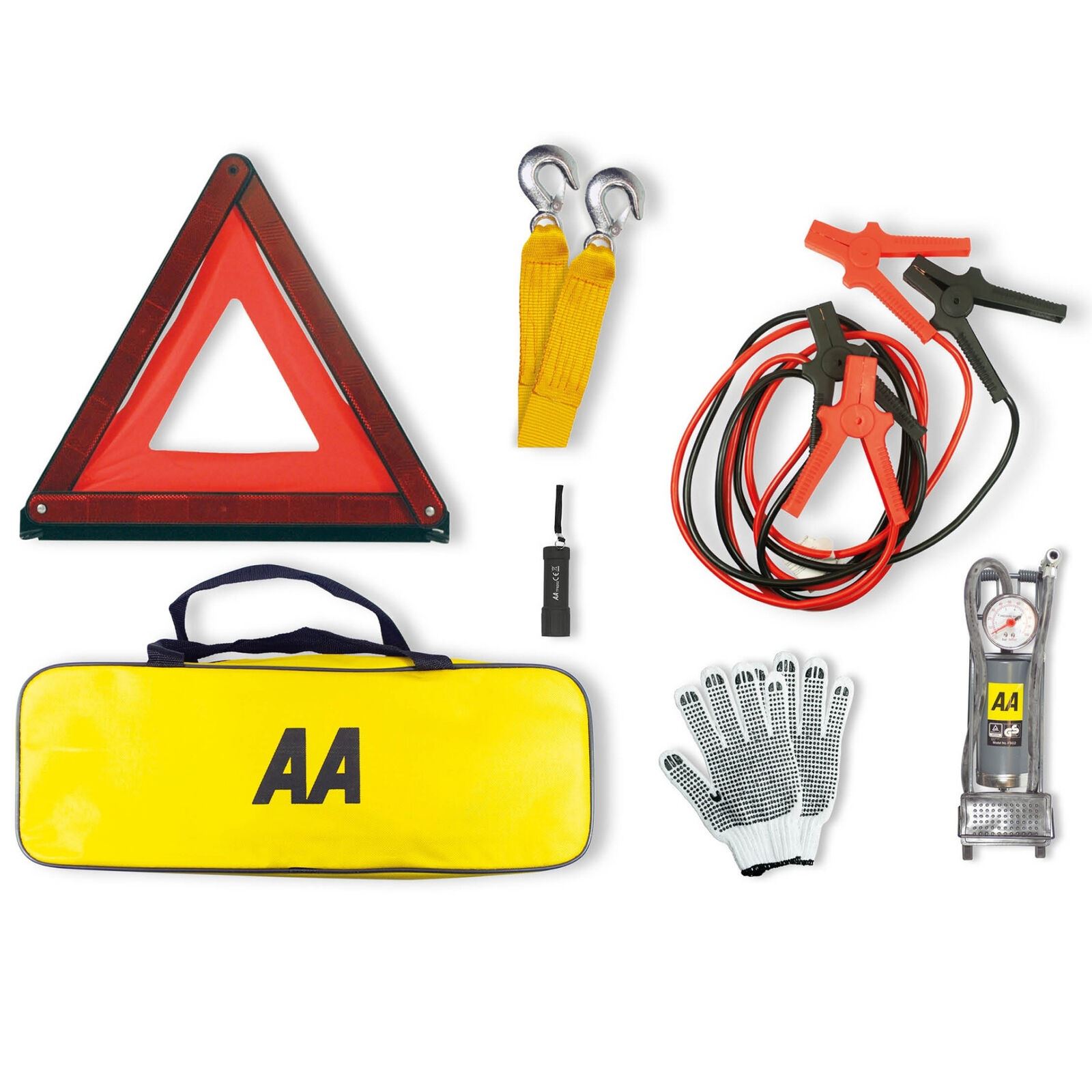 AA Car Emergency Breakdown Kit Car Driving Travel Kit Warning Triangle