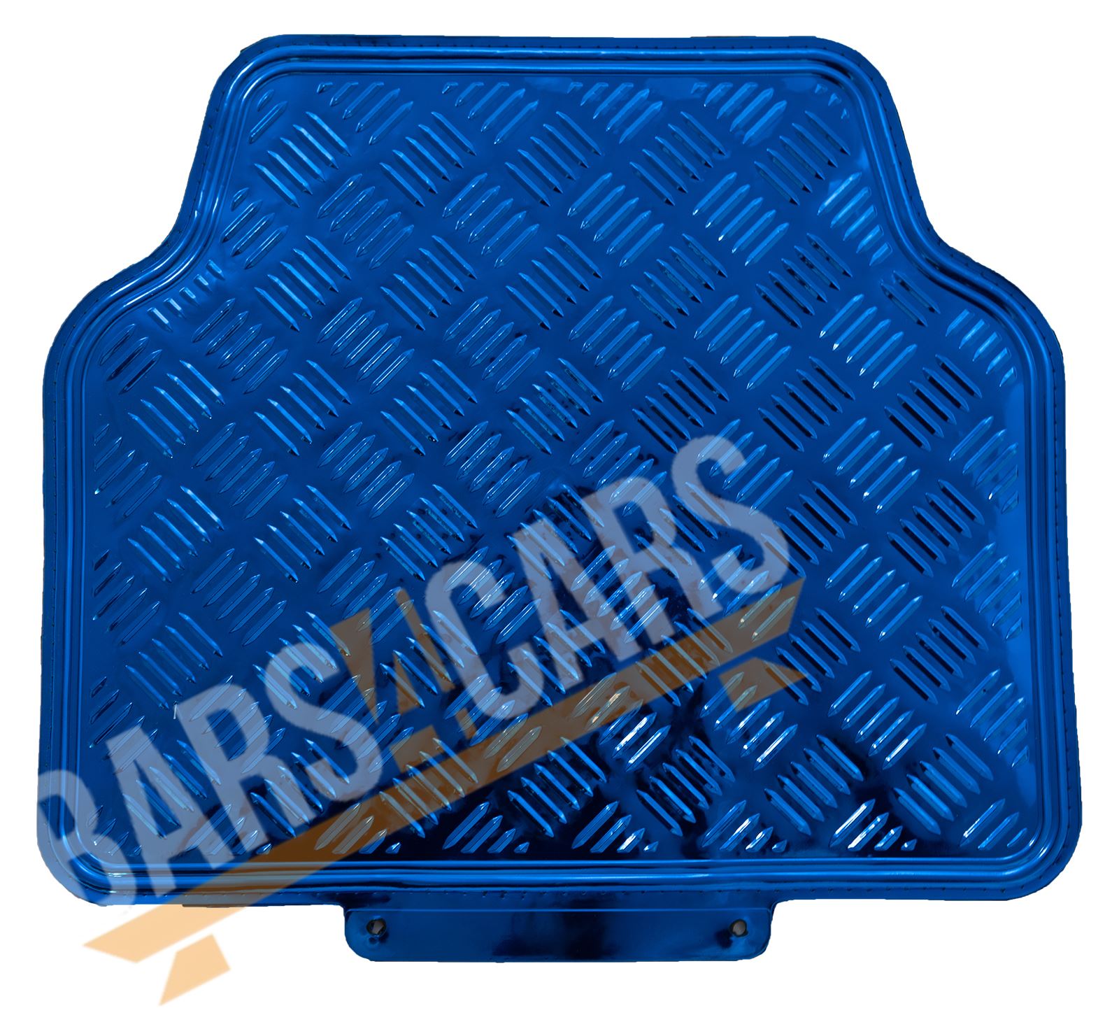 Blue Checker Style Shiny Car Rubber Floor Mats Set fits Citroen C1 C2
