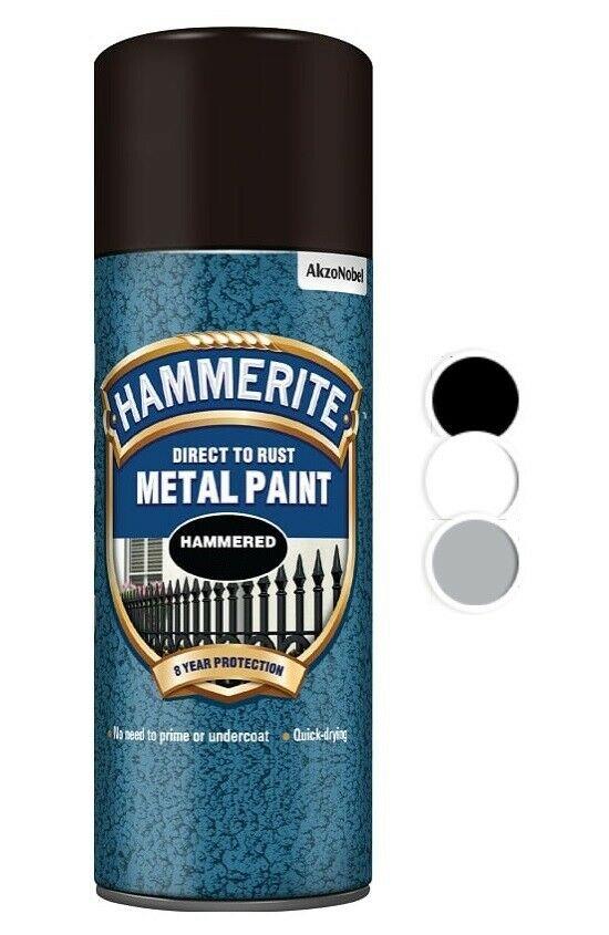 Hammerite Hammered Direct To Rust Metal Paint Aerosol 400ml All Colours