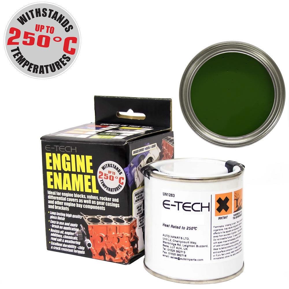 ETech BRITISH RACING GREEN Engine Enamel Paint 250ml Heat Resistant