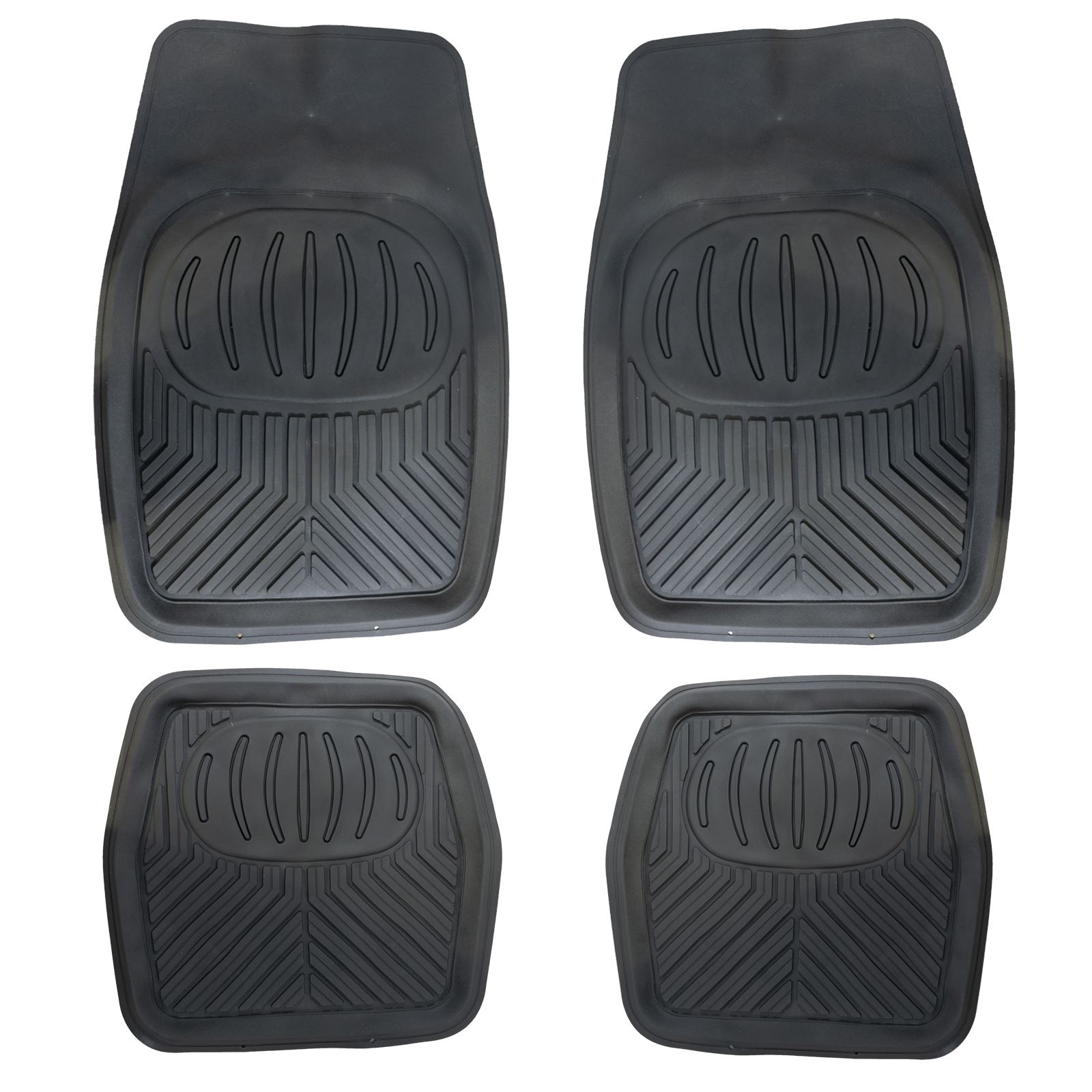 Heavy Duty Rubber Floor Mats Tray Type Black for Volvo XC90 V60 V90