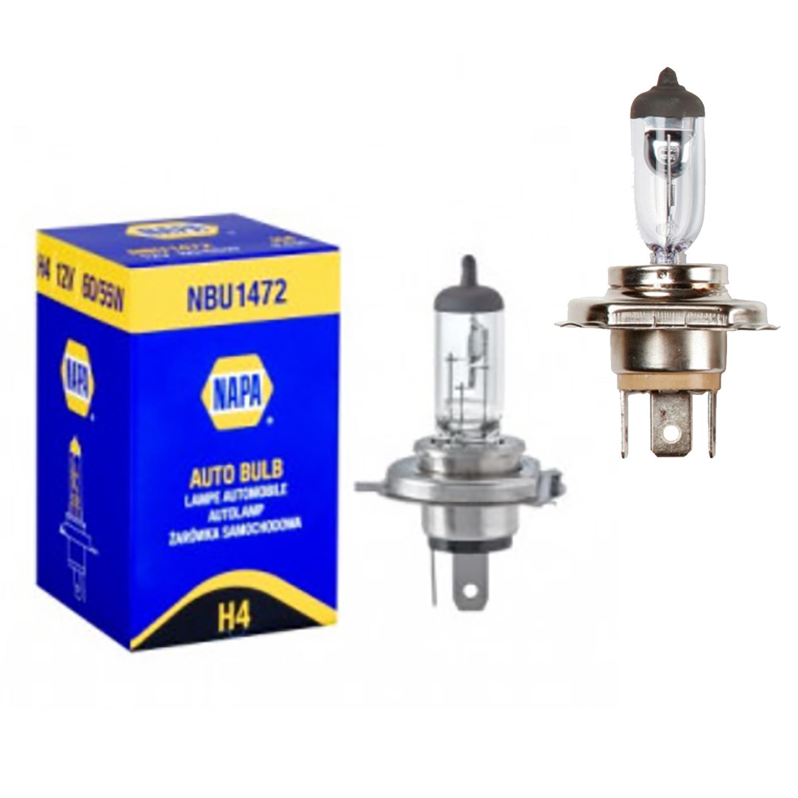 10 x NAPA Halogen Bulb H4 12V 60/55W P43t Headlamp / Front Fog (NBU1472