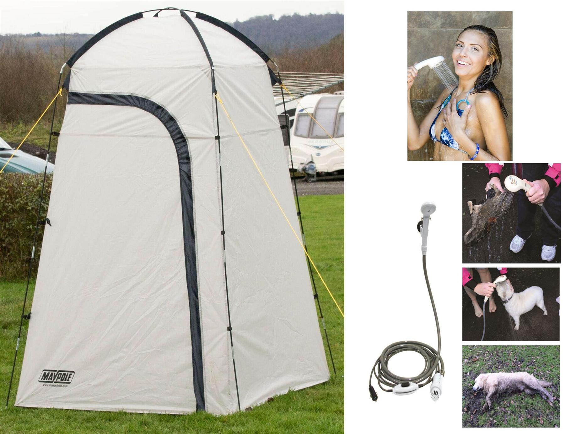 Streetwize 12v Porta Shower Portable 12 volt Camping Caravan & Shower Tent eBay