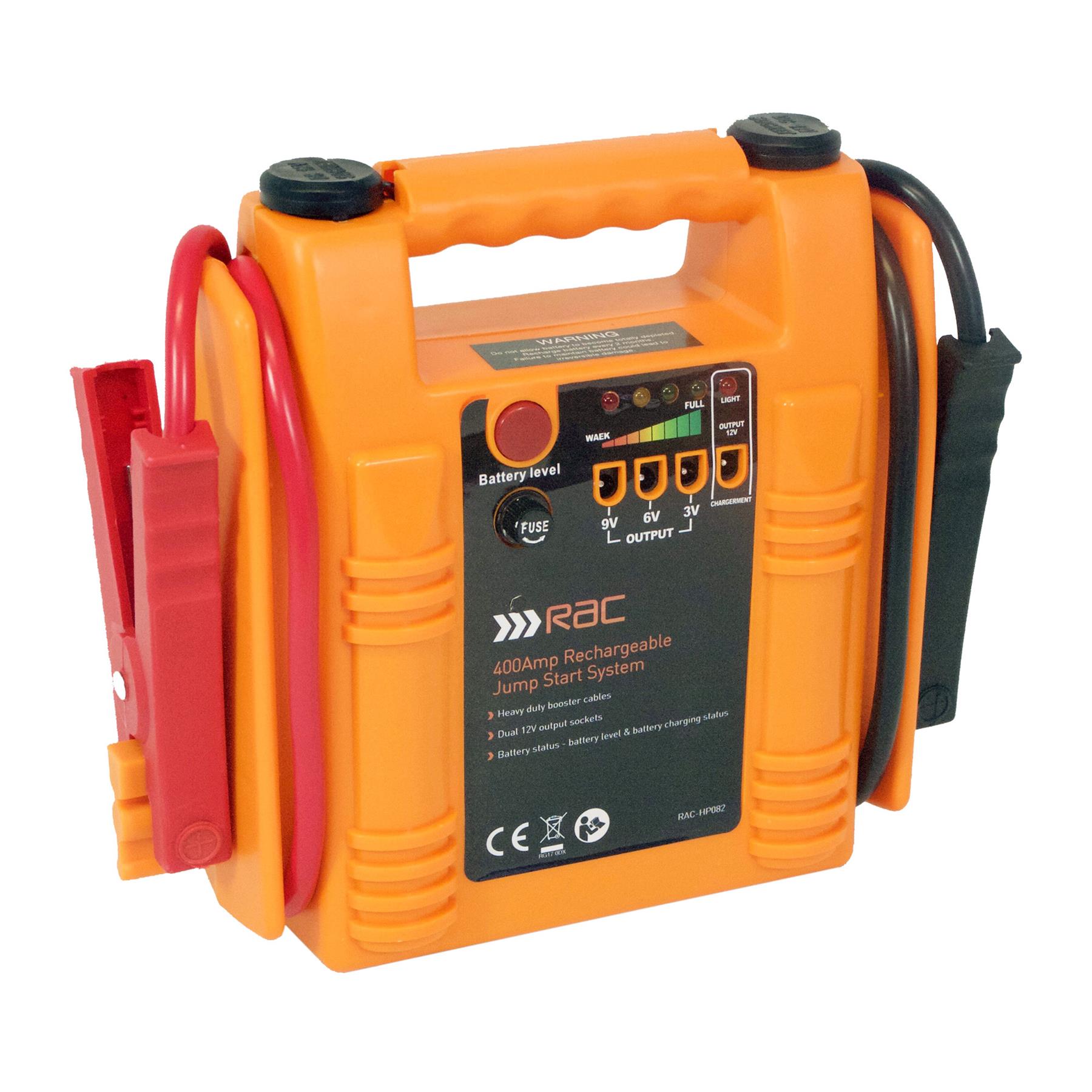 Heavy Duty Rac 12V 400A Car Van Jump Starter Battery Booster Charger