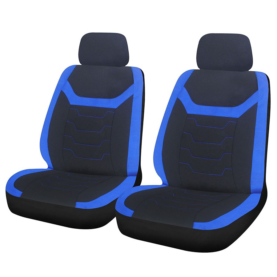 Blue Black Look Pair Front Car Seat Covers for BMW 1 Series All Years