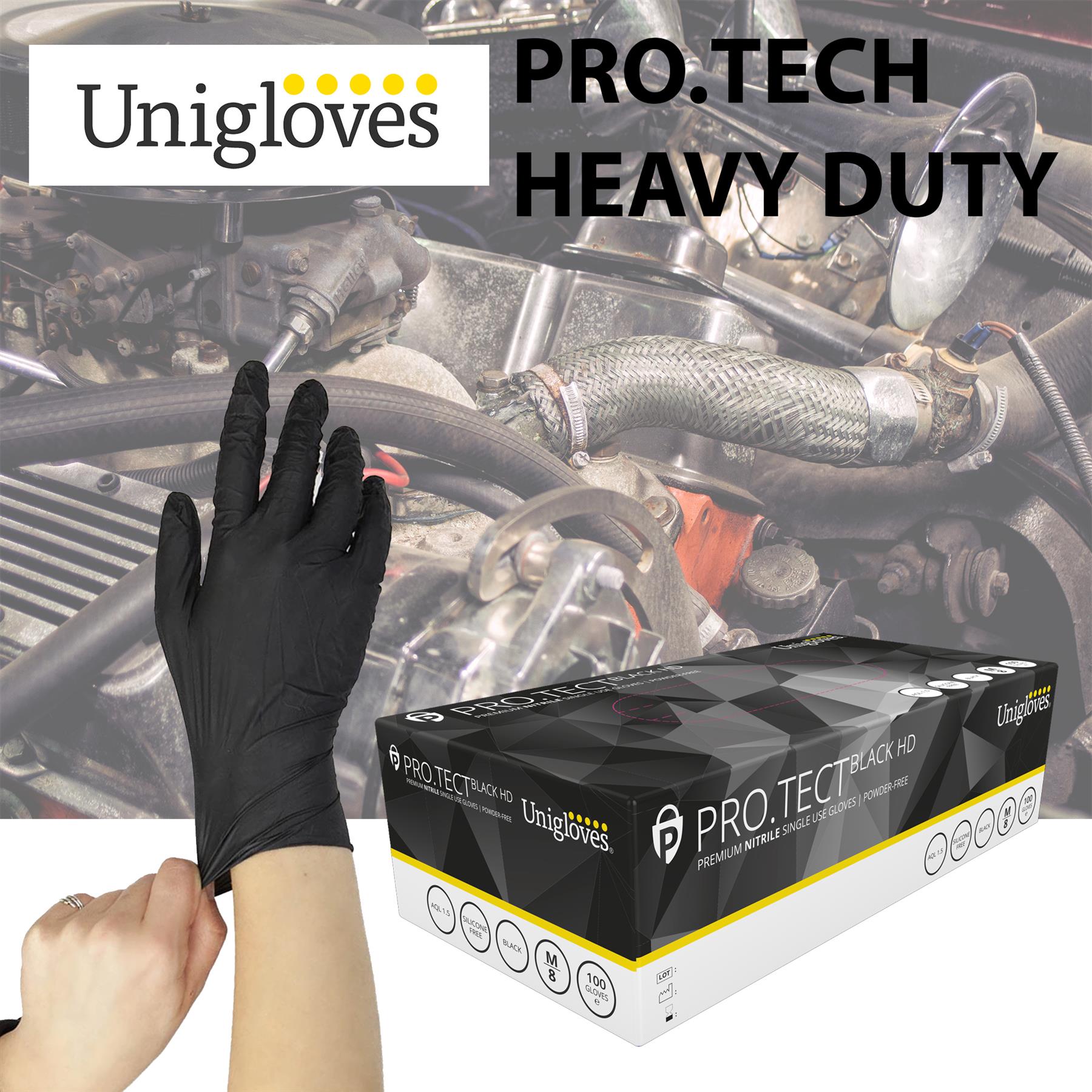 100 x Heavy Duty Disposable Nitrile Gloves Mechanic Garage Oil Car Auto Uniglove eBay